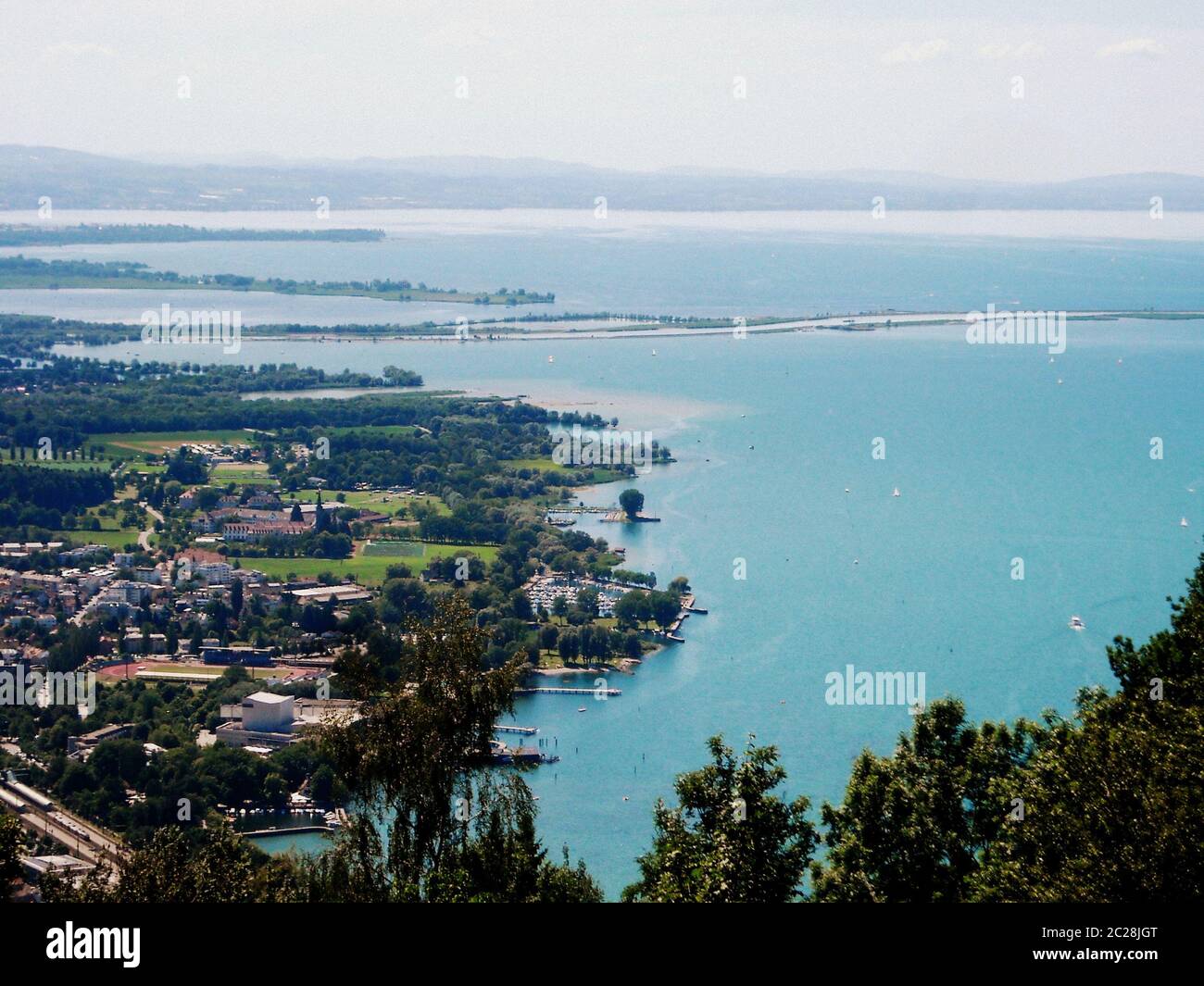 The inflow of the Rhine in the Lake of Constance' Stock Photo