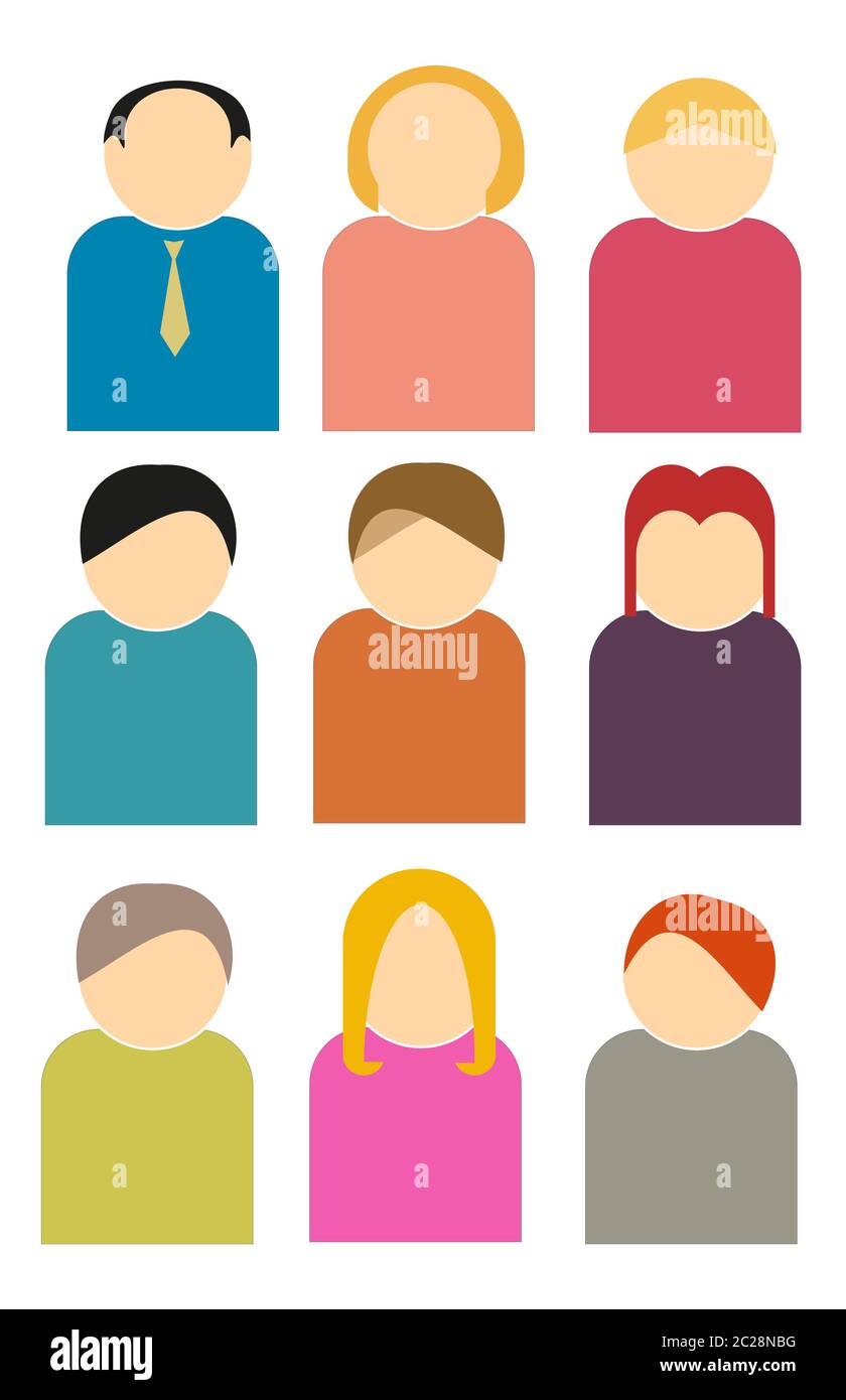 Vector head icons Stock Vector