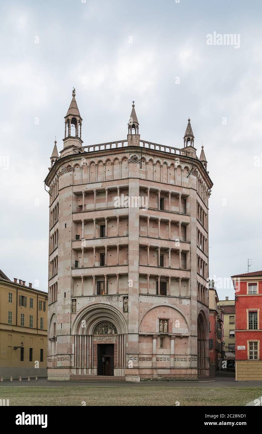 Baptistery of Parma, Italy Stock Photo