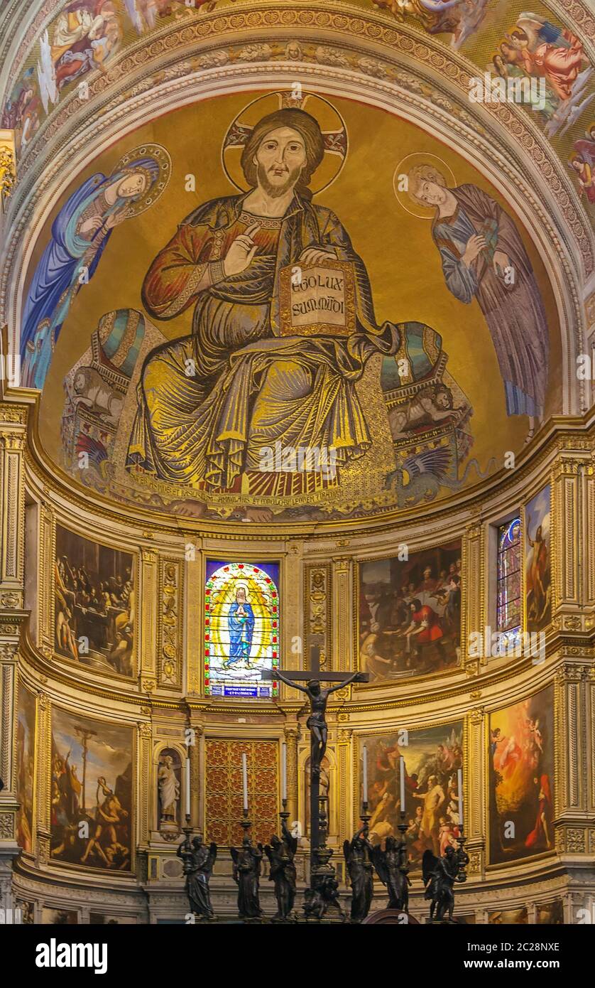 interior of Pisa cathedral, Italy Stock Photo