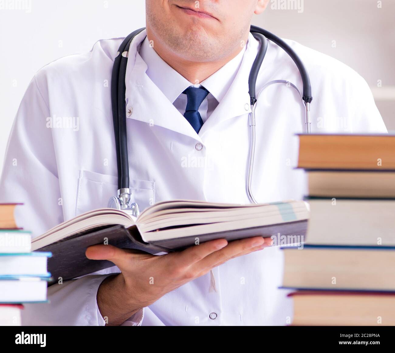 Medical student preparing for university exams Stock Photo Alamy