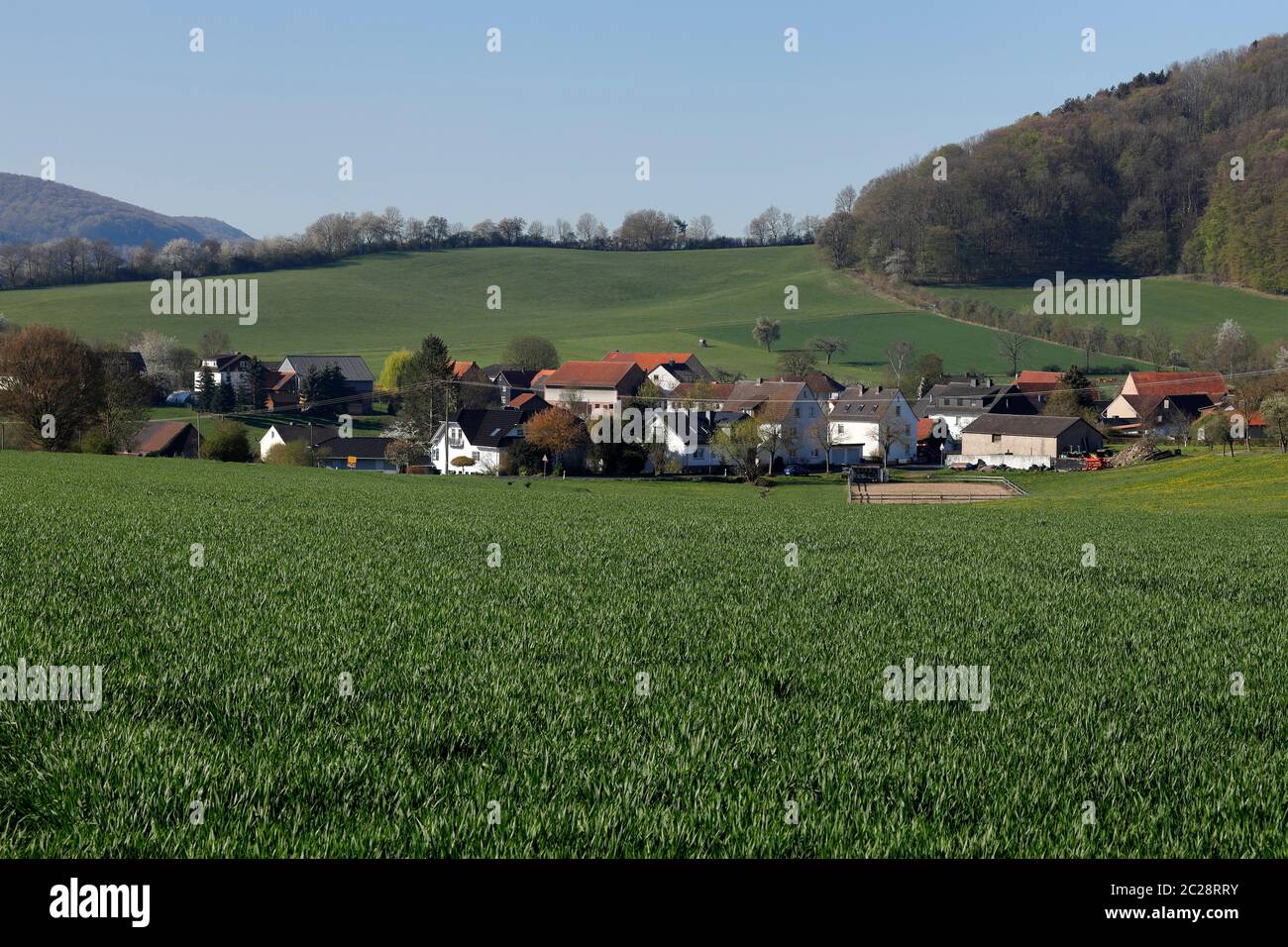 The village of Lautenhausen in Hesse Stock Photo