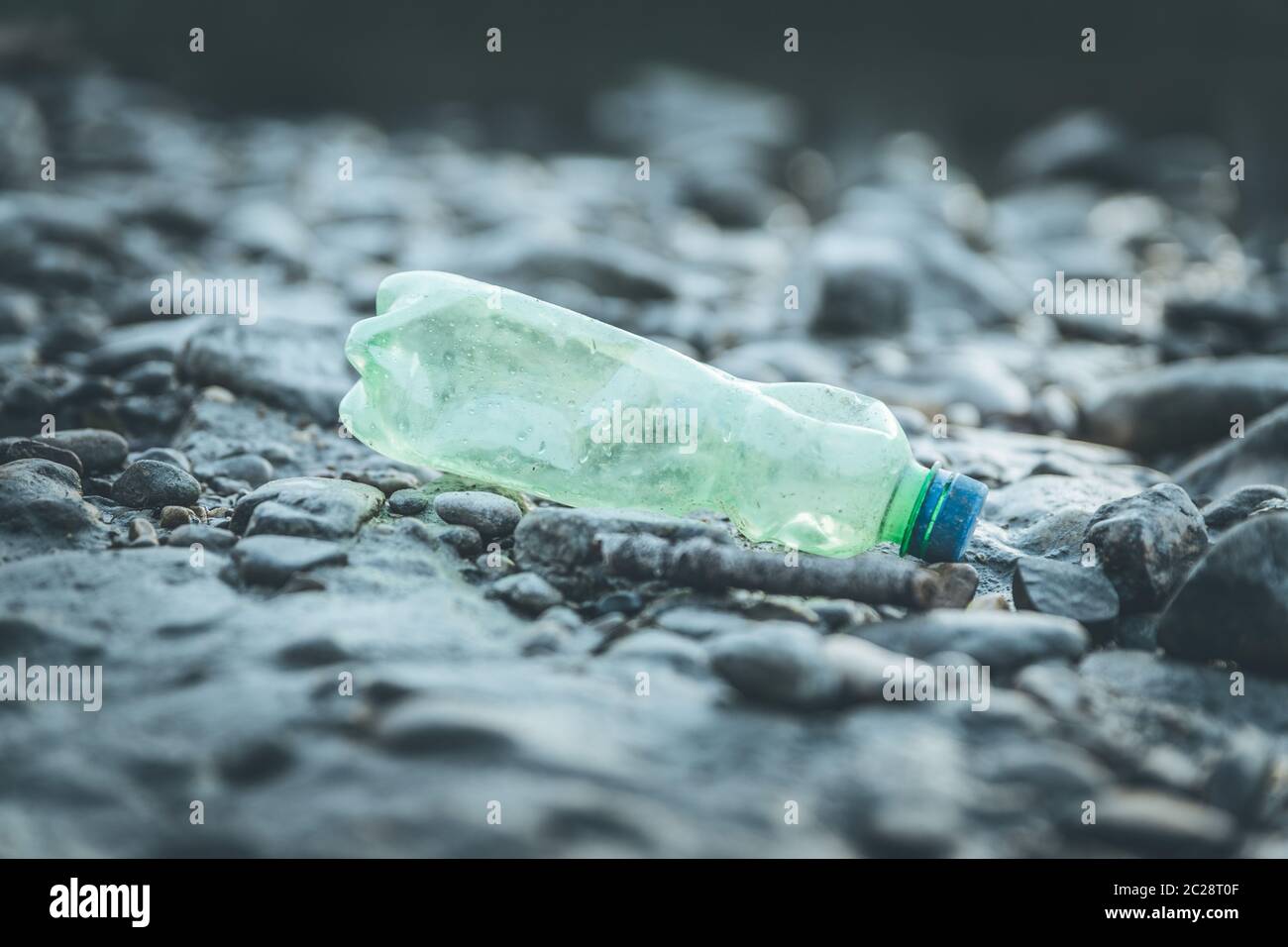 Environmental pollution plastic bottle on the beach Stock Photo Alamy