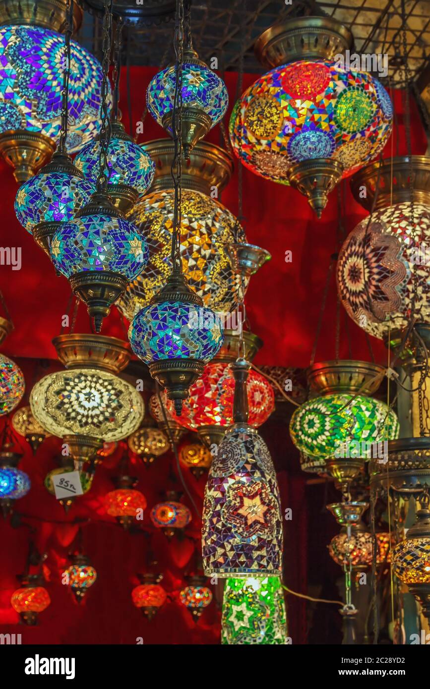 Traditional turkish glass lamps hi-res stock photography and images - Alamy