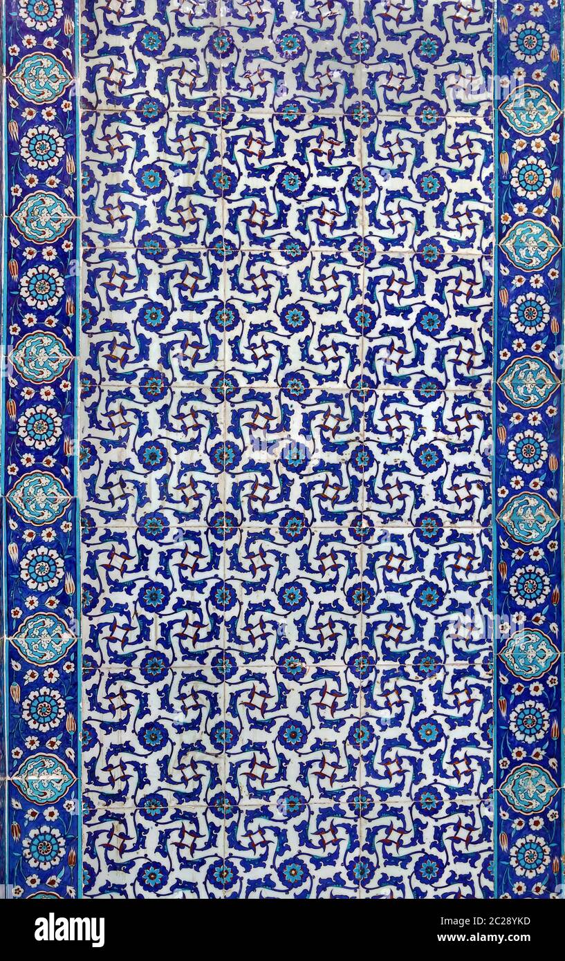 Turkish ceramic Tiles, Istanbul Stock Photo