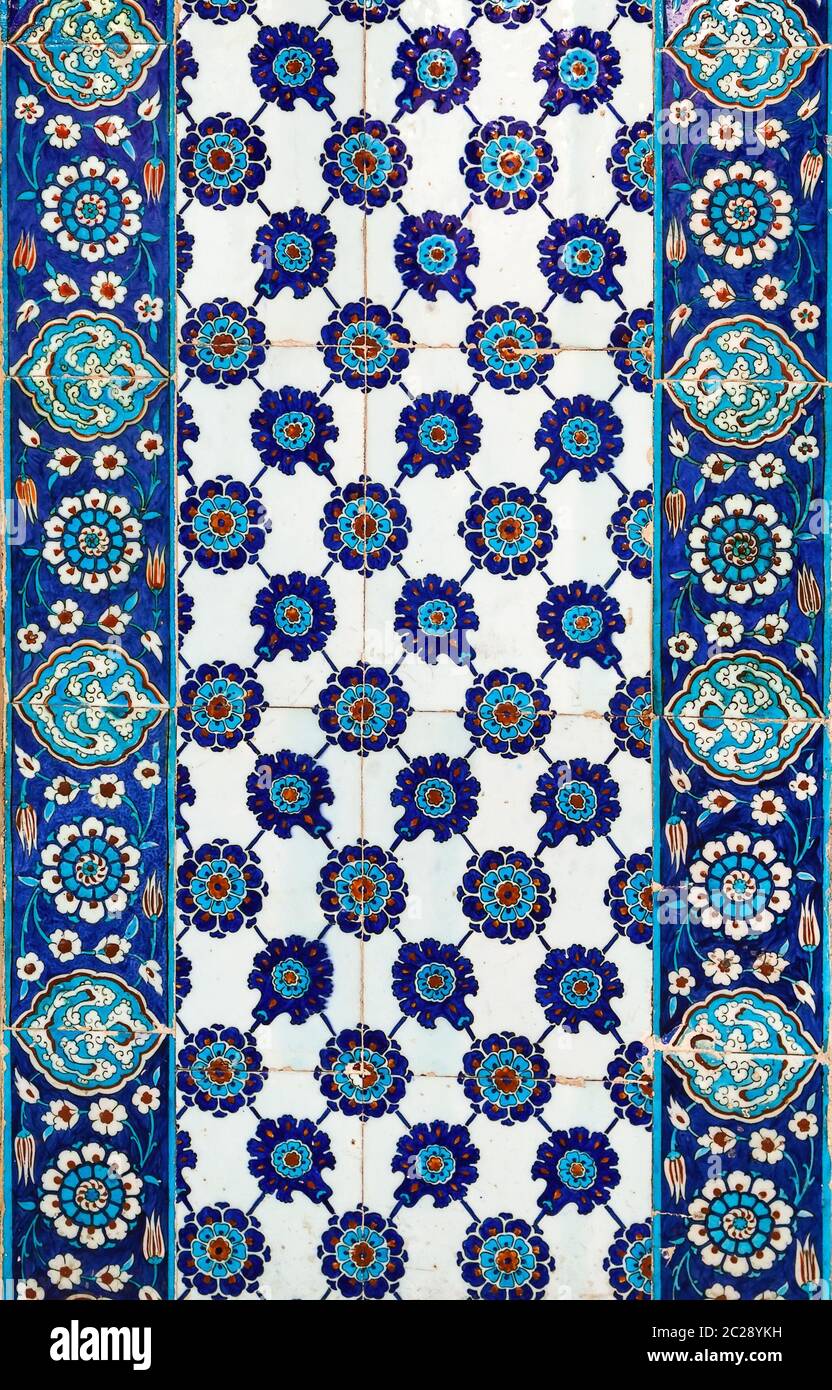 Turkish ceramic Tiles, Istanbul Stock Photo