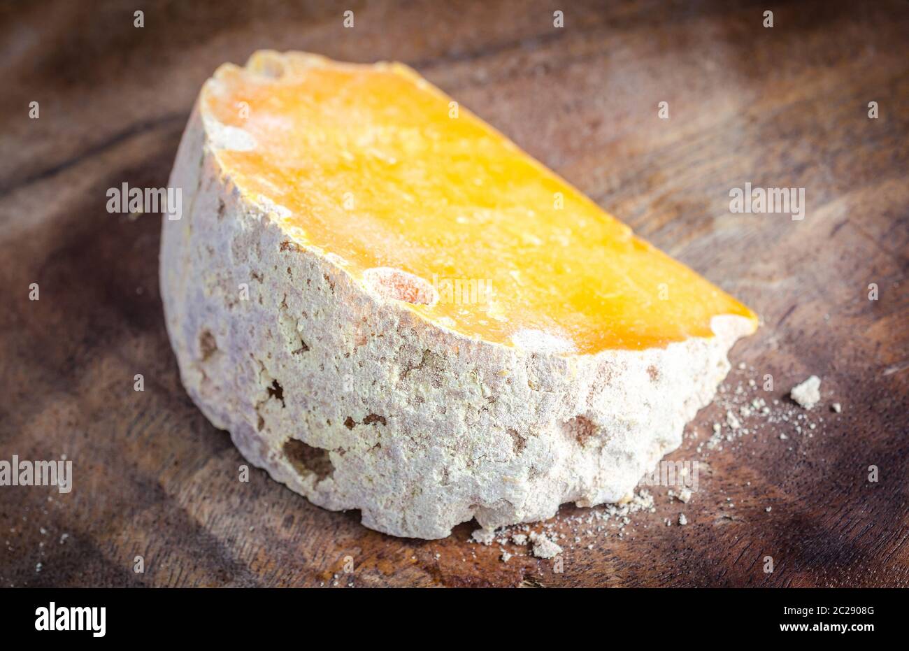 Mimolette cheese Stock Photo