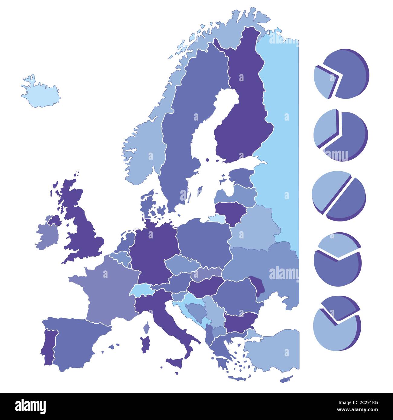 European Union, geographical area Stock Photo