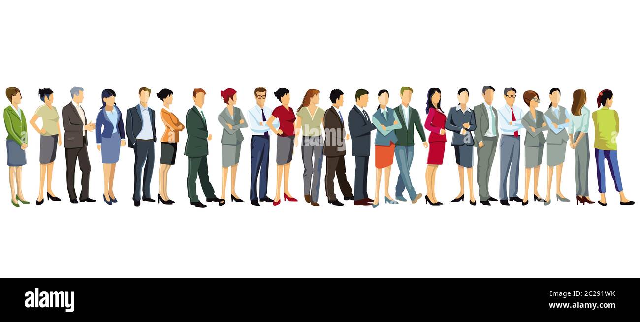 Group of people are in the community,Â illustration Stock Photo