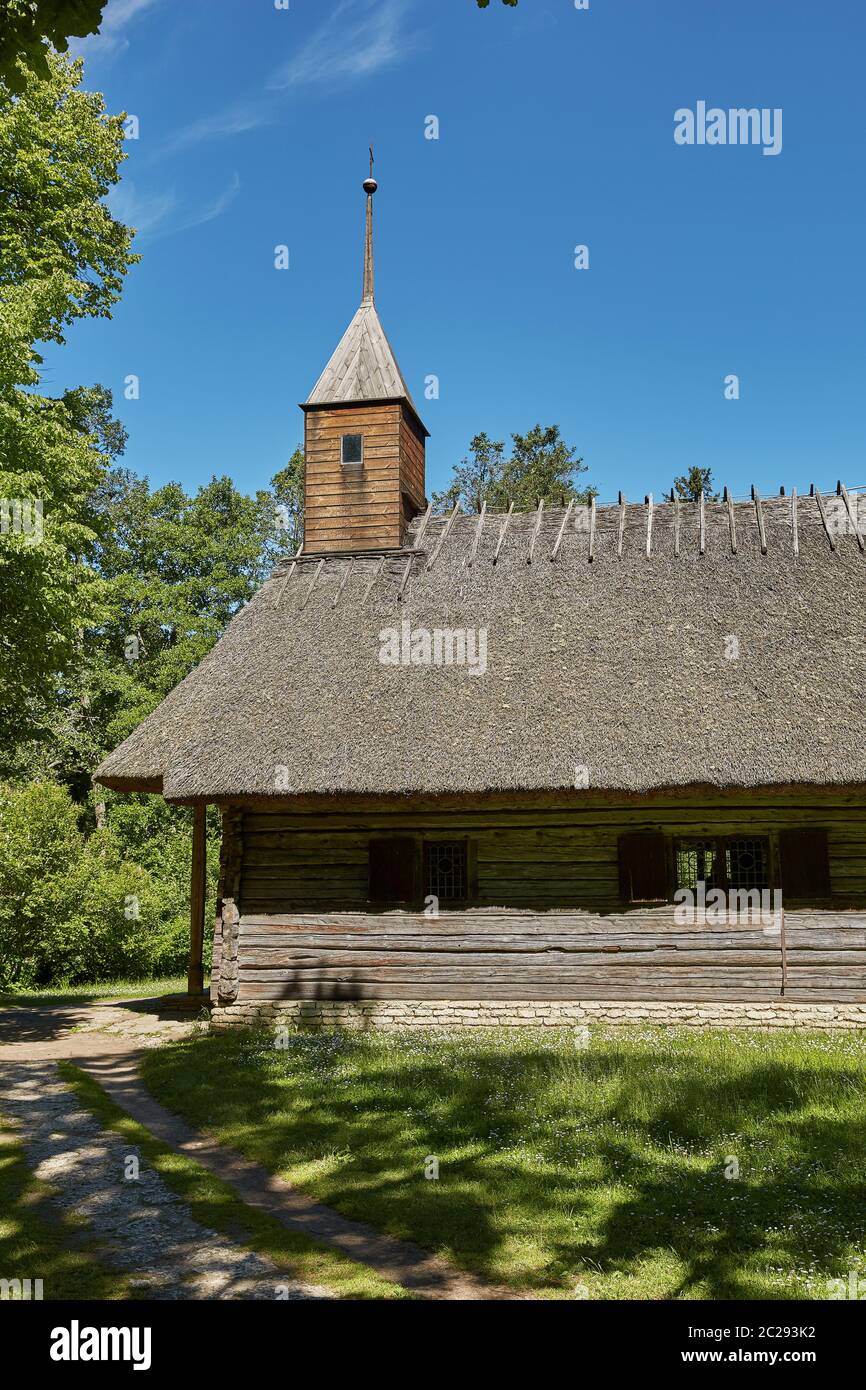 Traditional open air museum, Vabaohumuuseumi kivikulv, Rocca al Mare close to city of Tallinn in Est Stock Photo