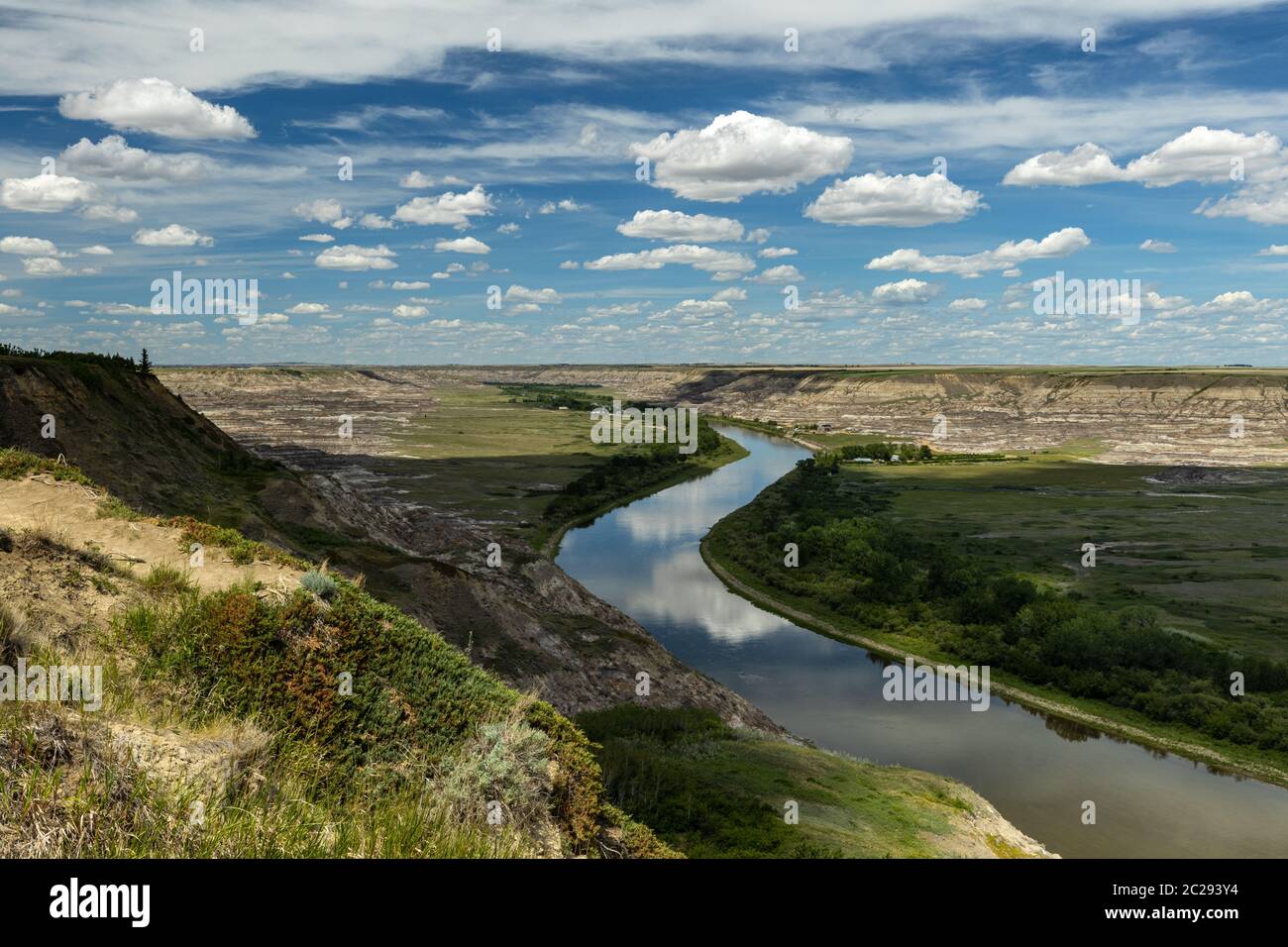 The Red Deer River Valley at Drumheller in Alberta Canada Stock Photo -  Alamy