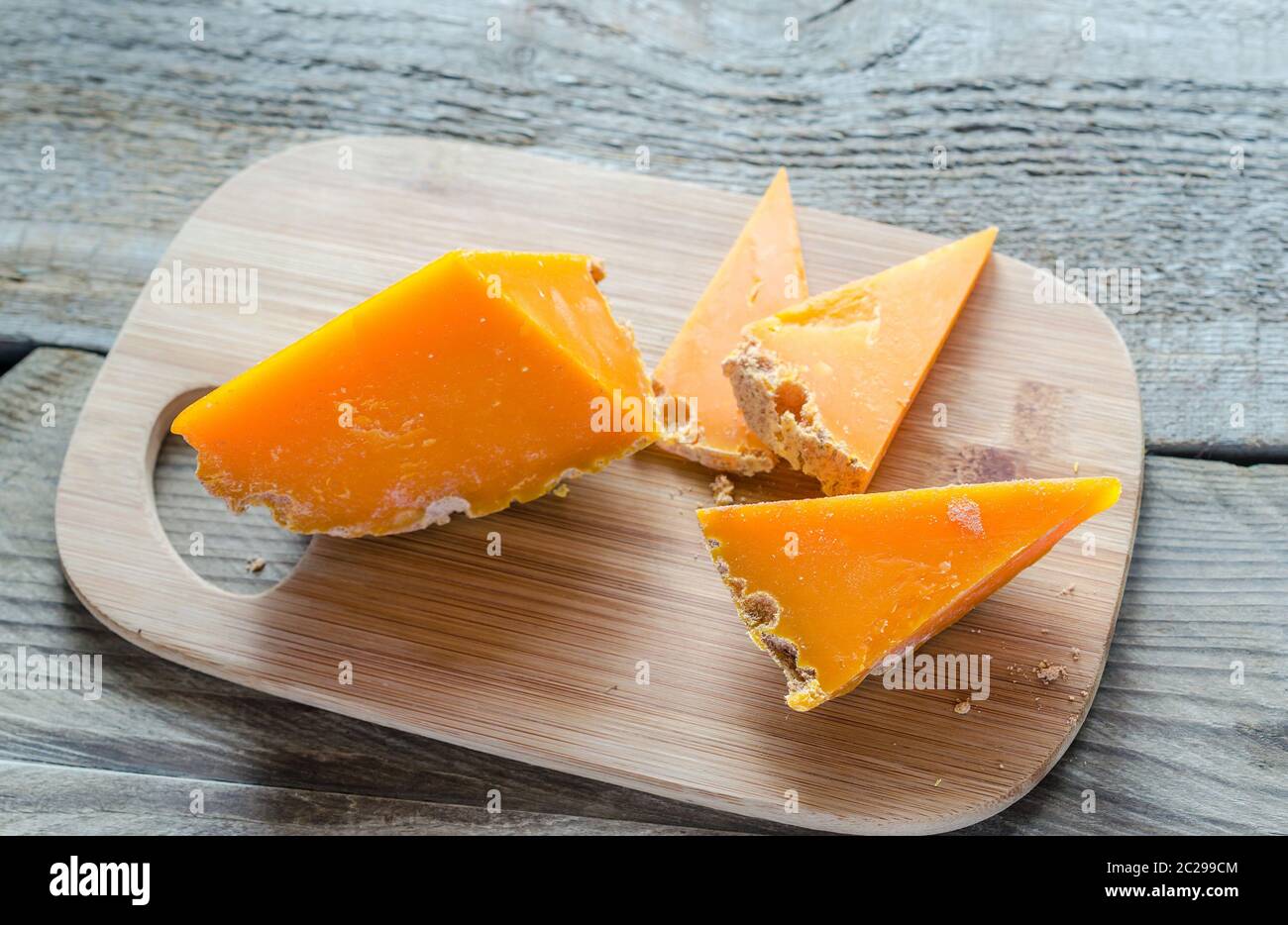 Mimolette cheese Stock Photo