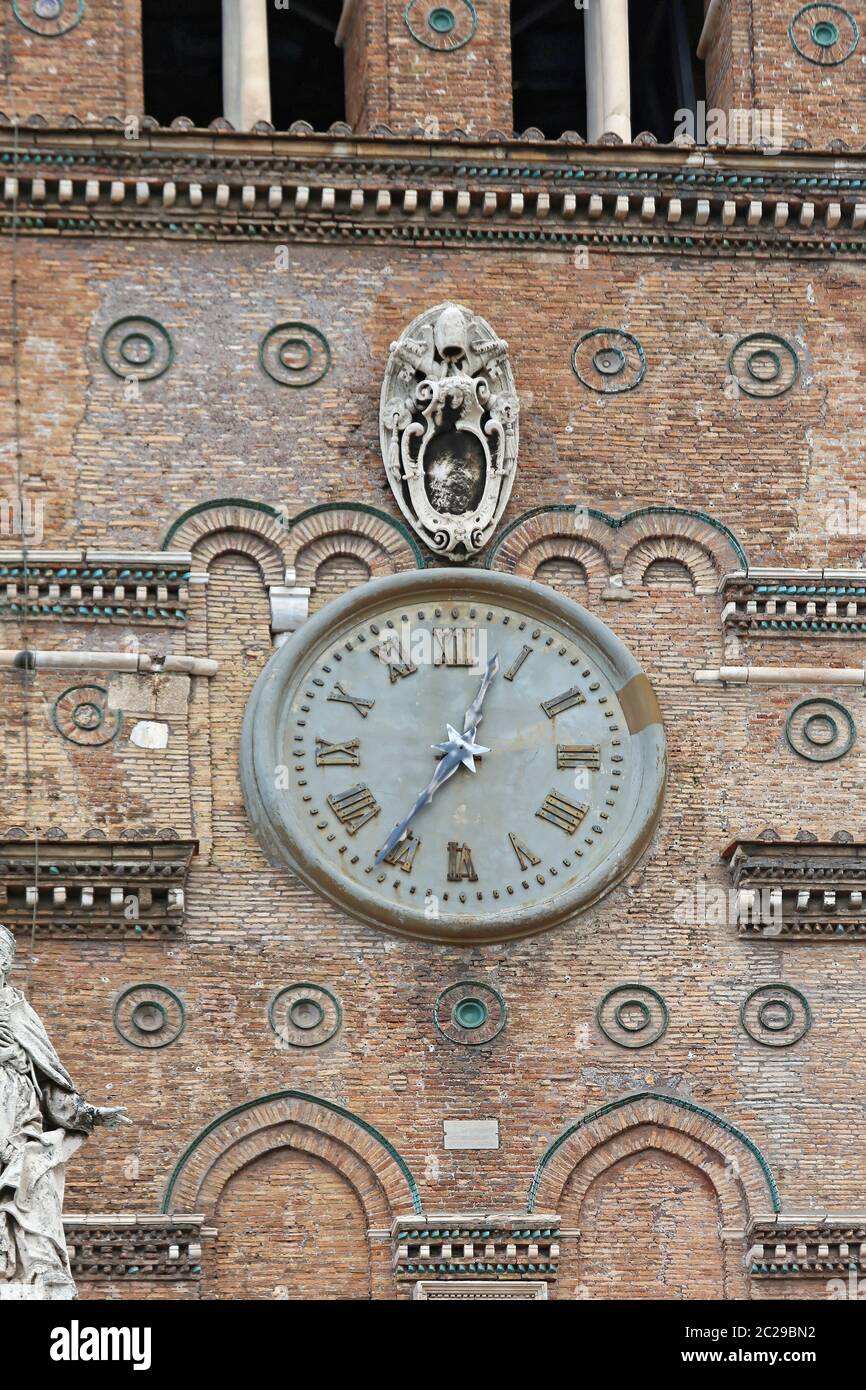 Clock at Tower of Santa Maria Maggiore Church in Rome Stock Photo - Alamy