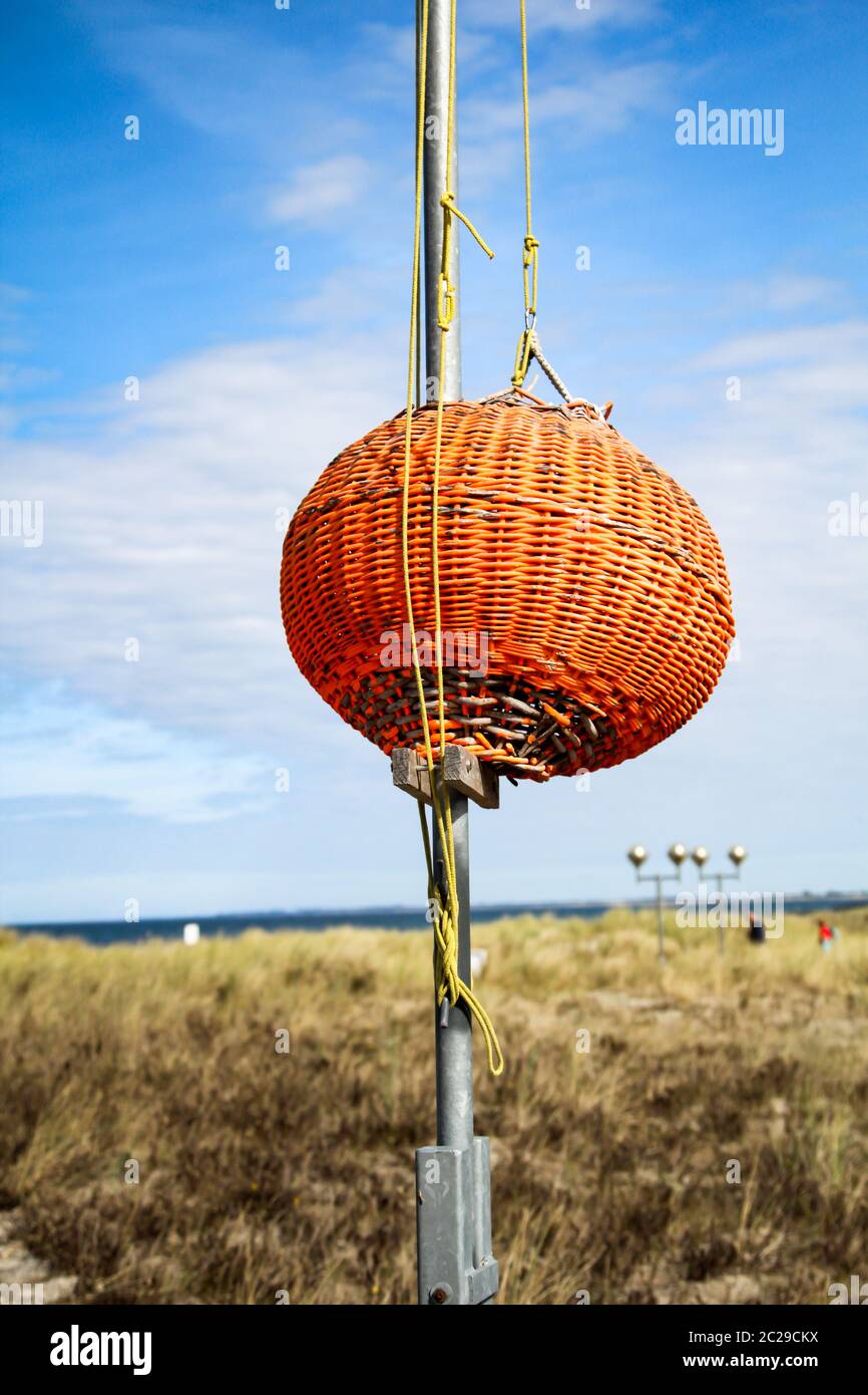 balloon of lifeguard on the baltic sea Stock Photo