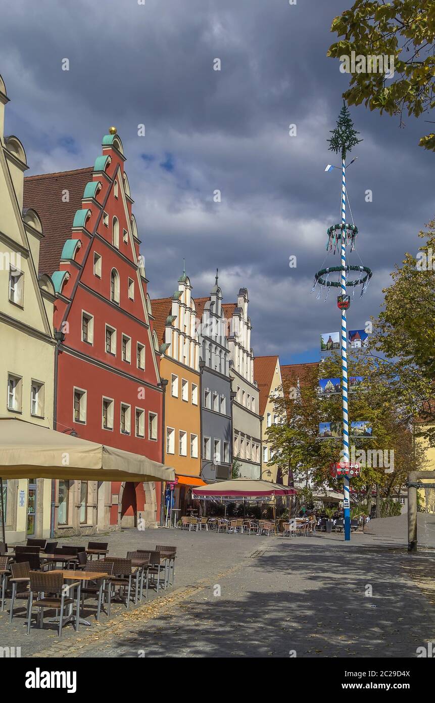 main square in Weiden in der Oberpfalz, Germany Stock Photo