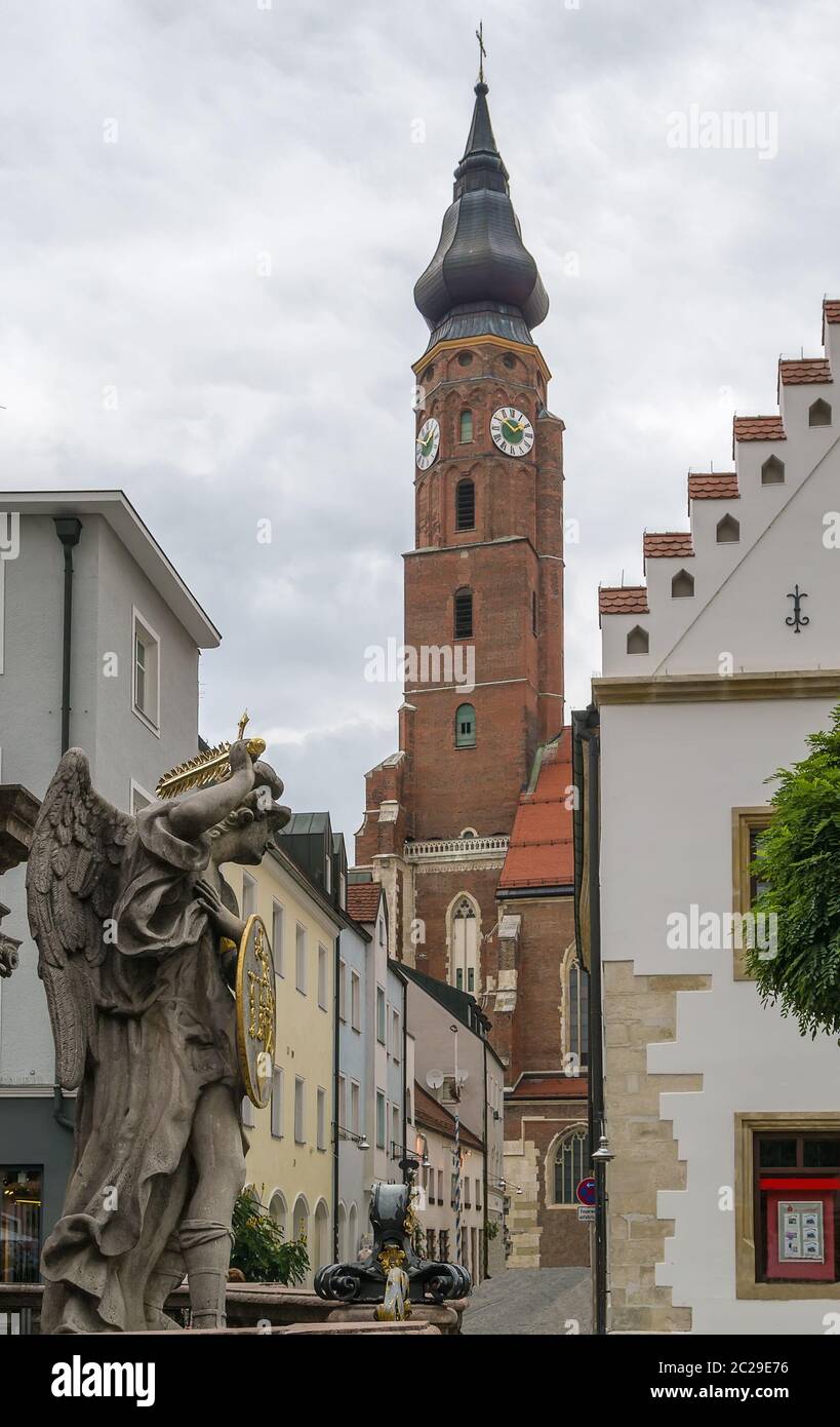 Basilica of St. Jacob, Straubing, Germany Stock Photo