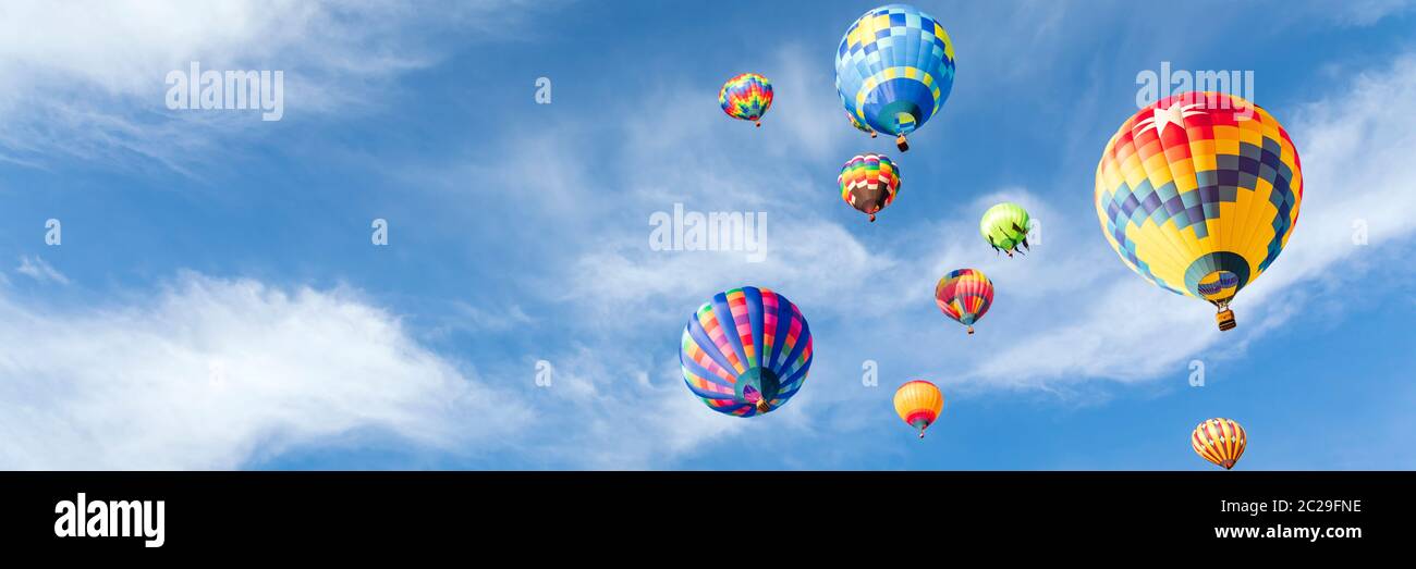 Colorful hot air balloons in the sky Stock Photo - Alamy