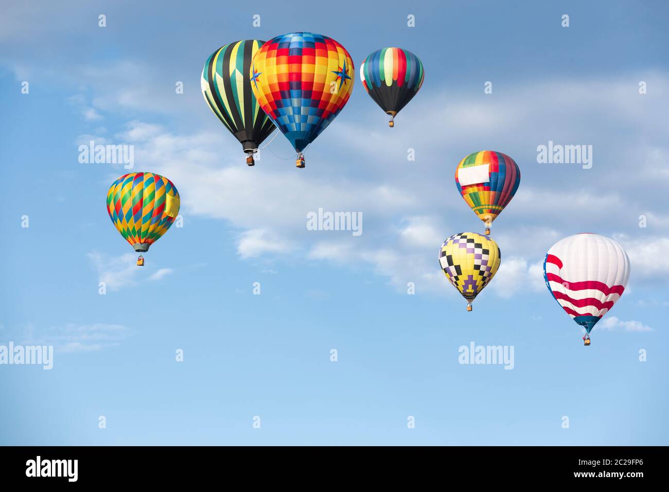 air balloons in the sky