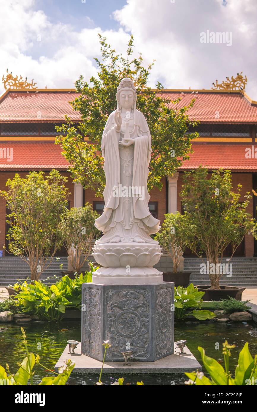 Quan Yin statue (Quan Am) inside a Sala monastery inside the sala