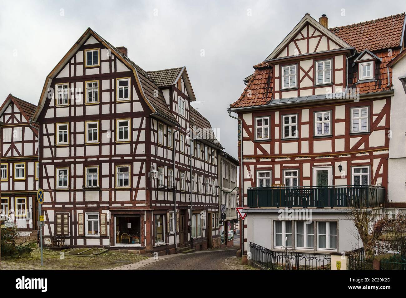 street in Schlitz, Germany Stock Photo Alamy
