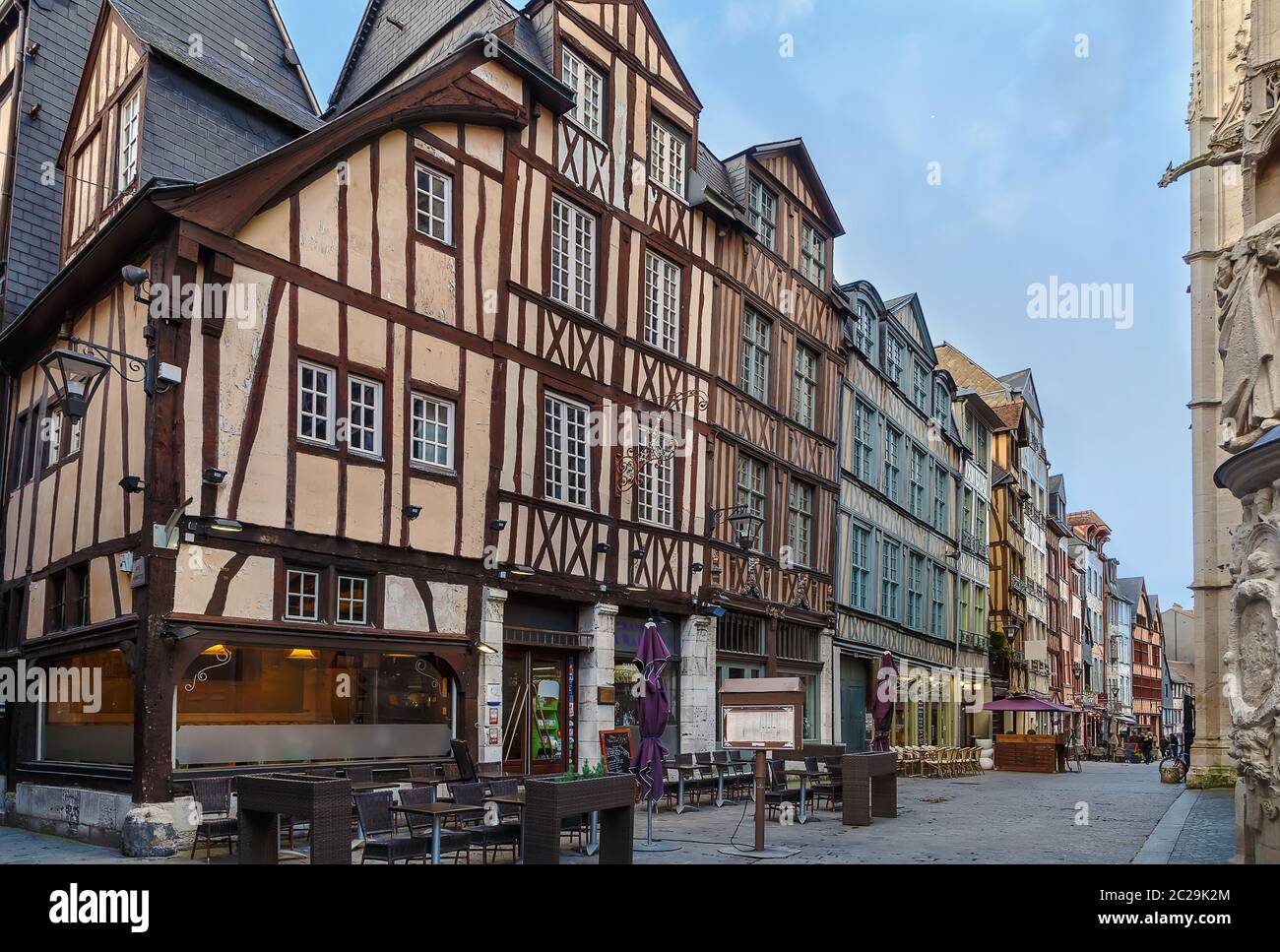 Street in Rouen, France Stock Photo