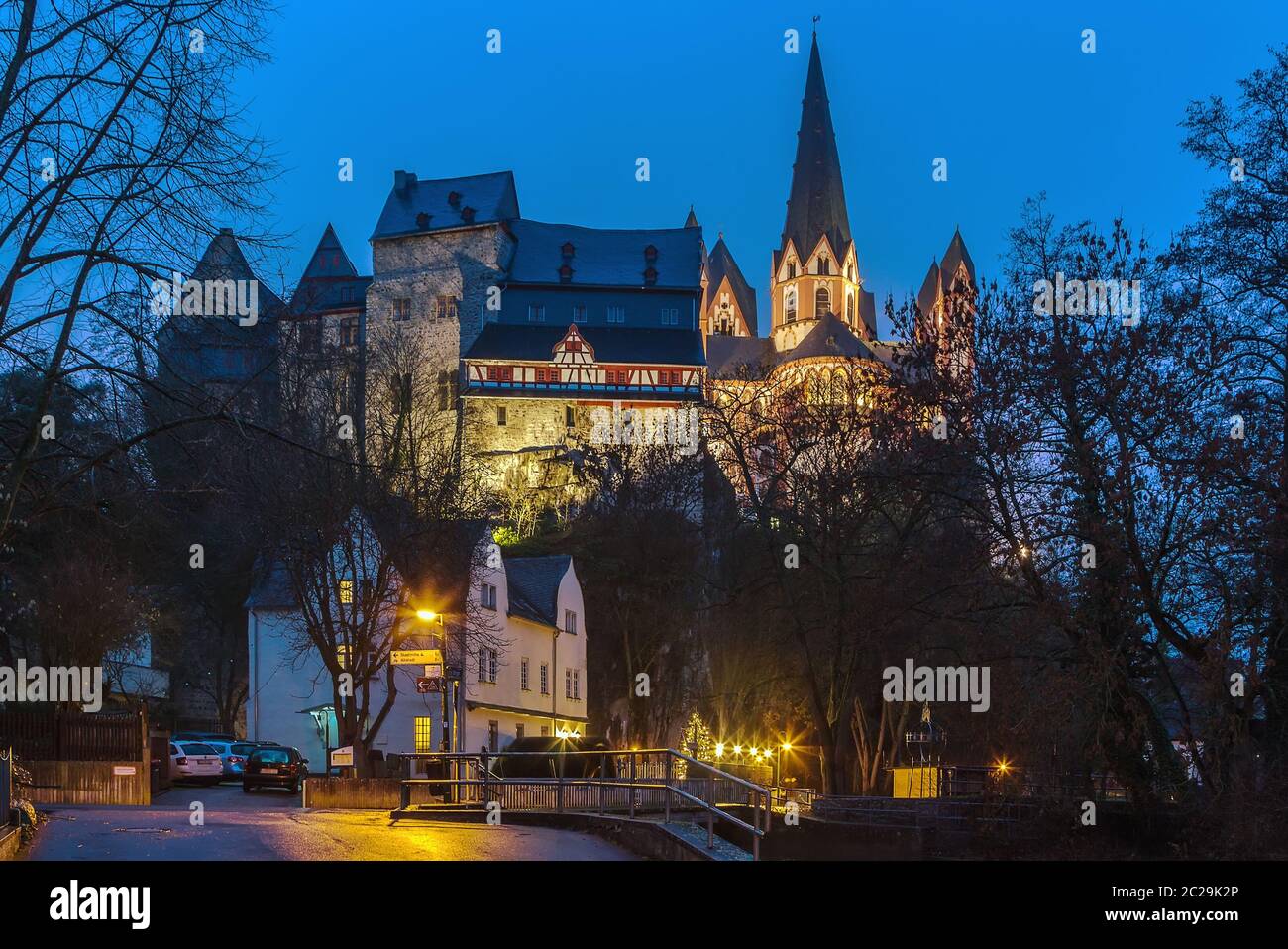 Limburg cathedral and castle, Germany Stock Photo