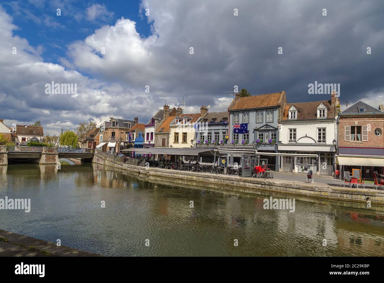 embankment in Amiens, France Stock Photo