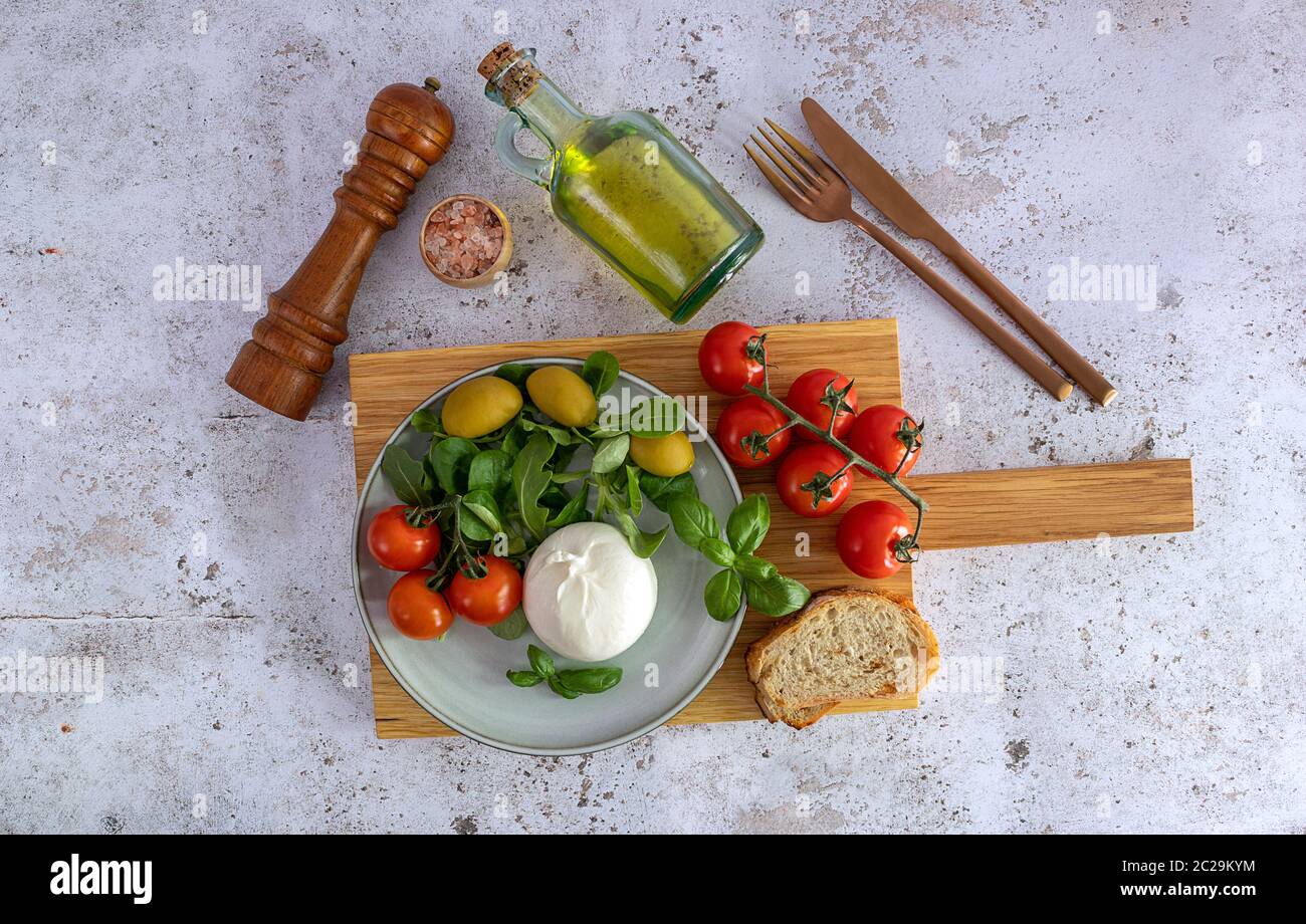 Traditional Italian breakfast Stock Photo