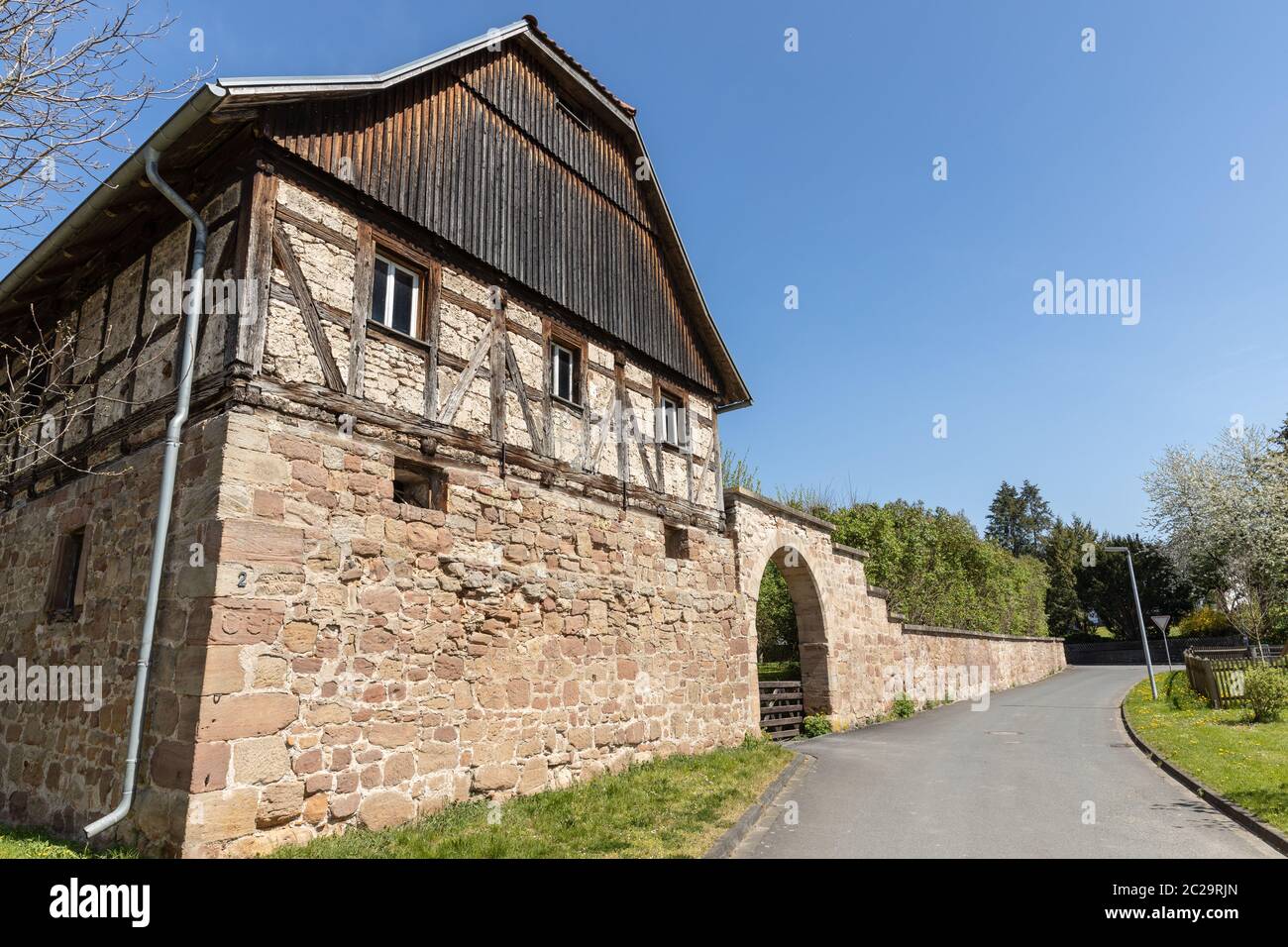 Old castle of Nesselroeden in Hesse Stock Photo