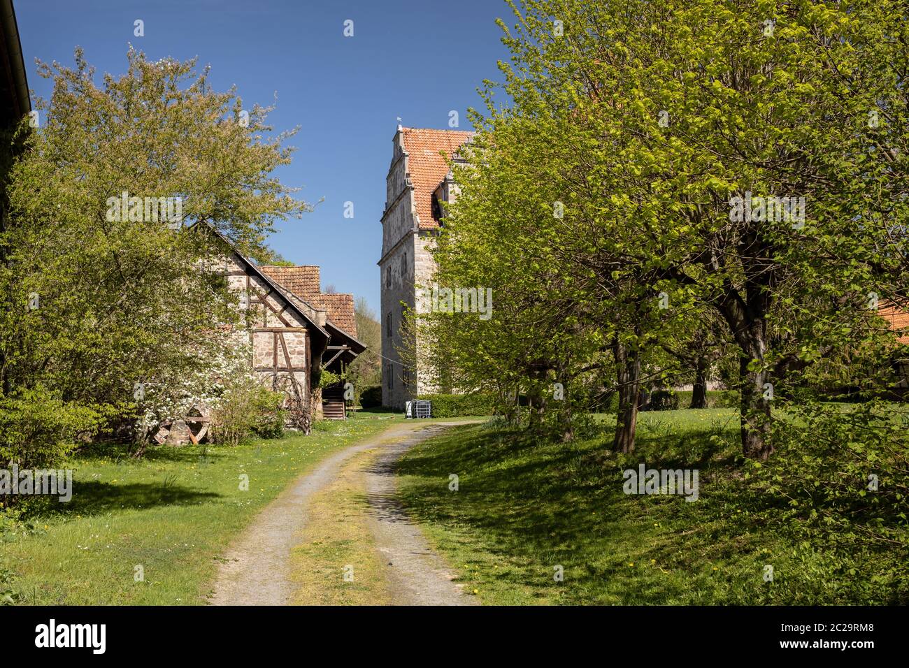 Old castle of Nesselroeden in Hesse Stock Photo