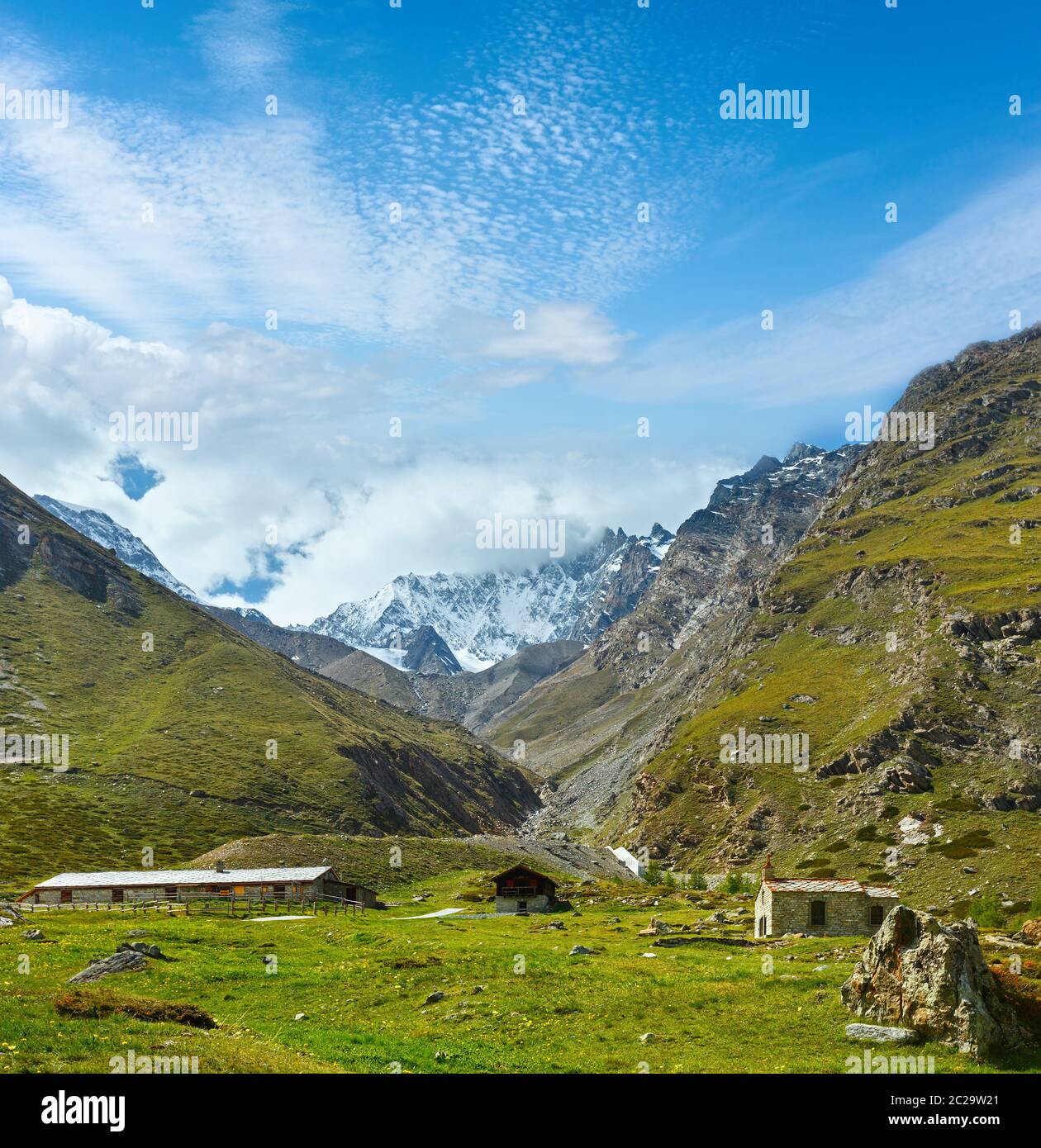 Summer Alps mountain Stock Photo