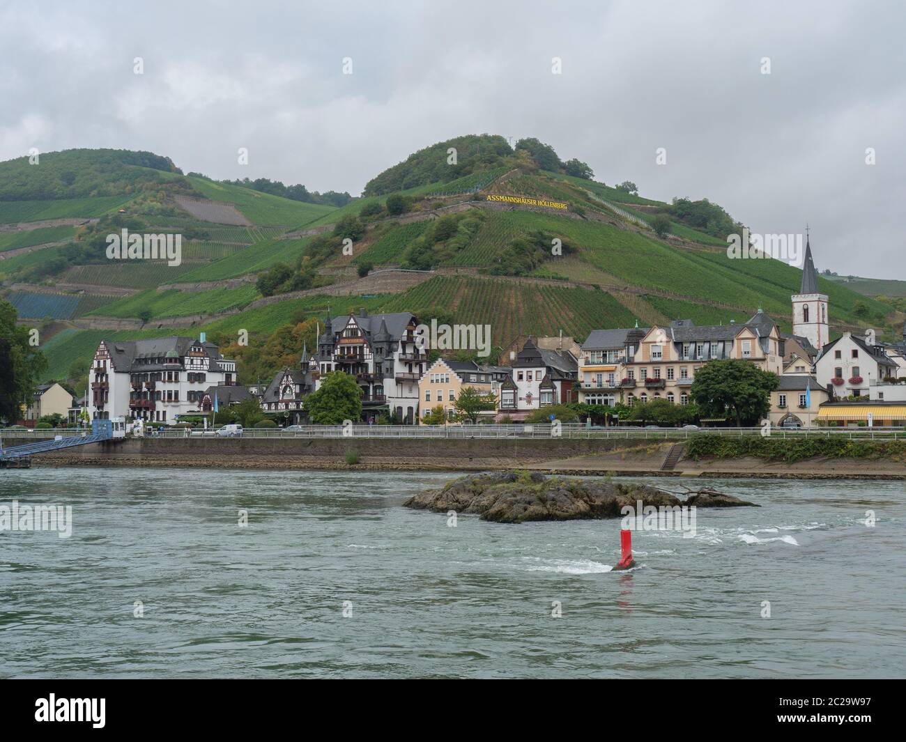 the river rhine near bingen in germany Stock Photo Alamy