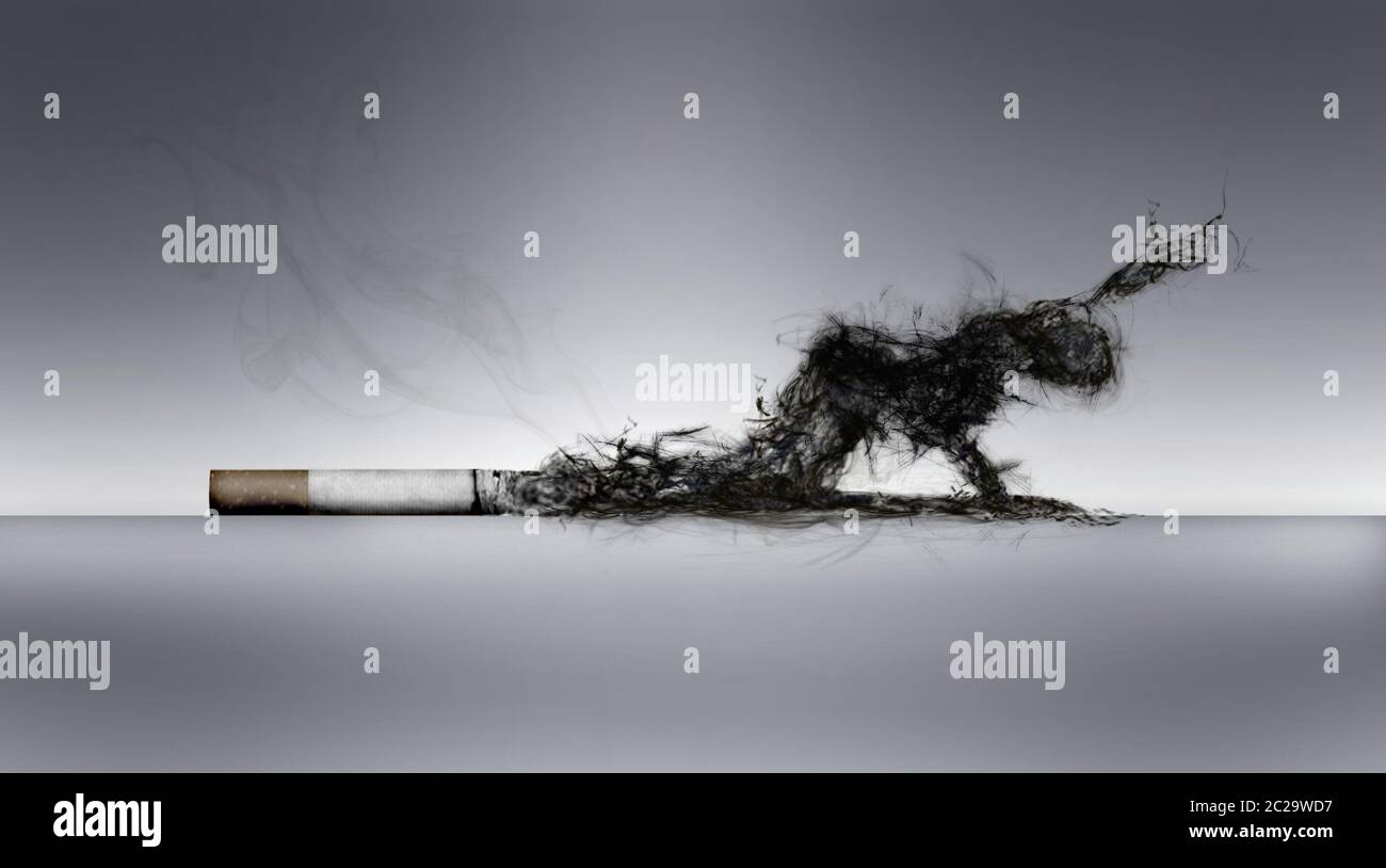 Rauchen ist tÃ¶dlich Stock Photo