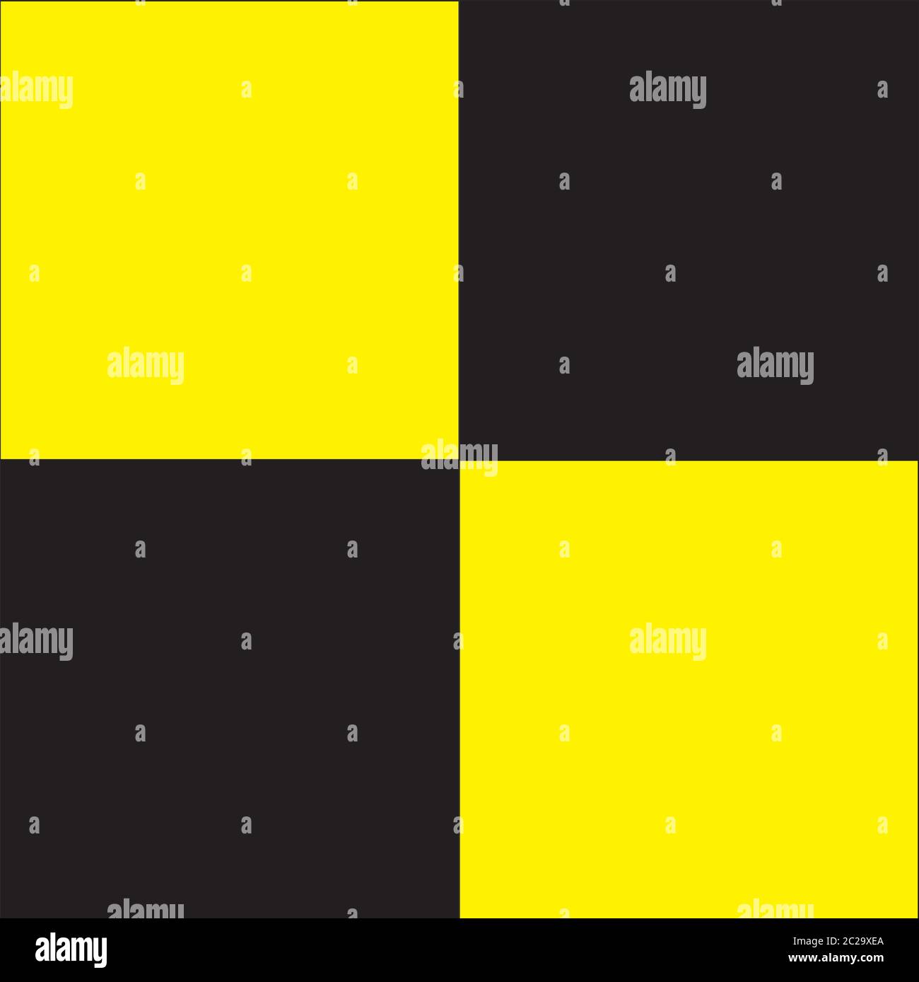 Typical quarantine flag in black and white squares Stock Photo Alamy