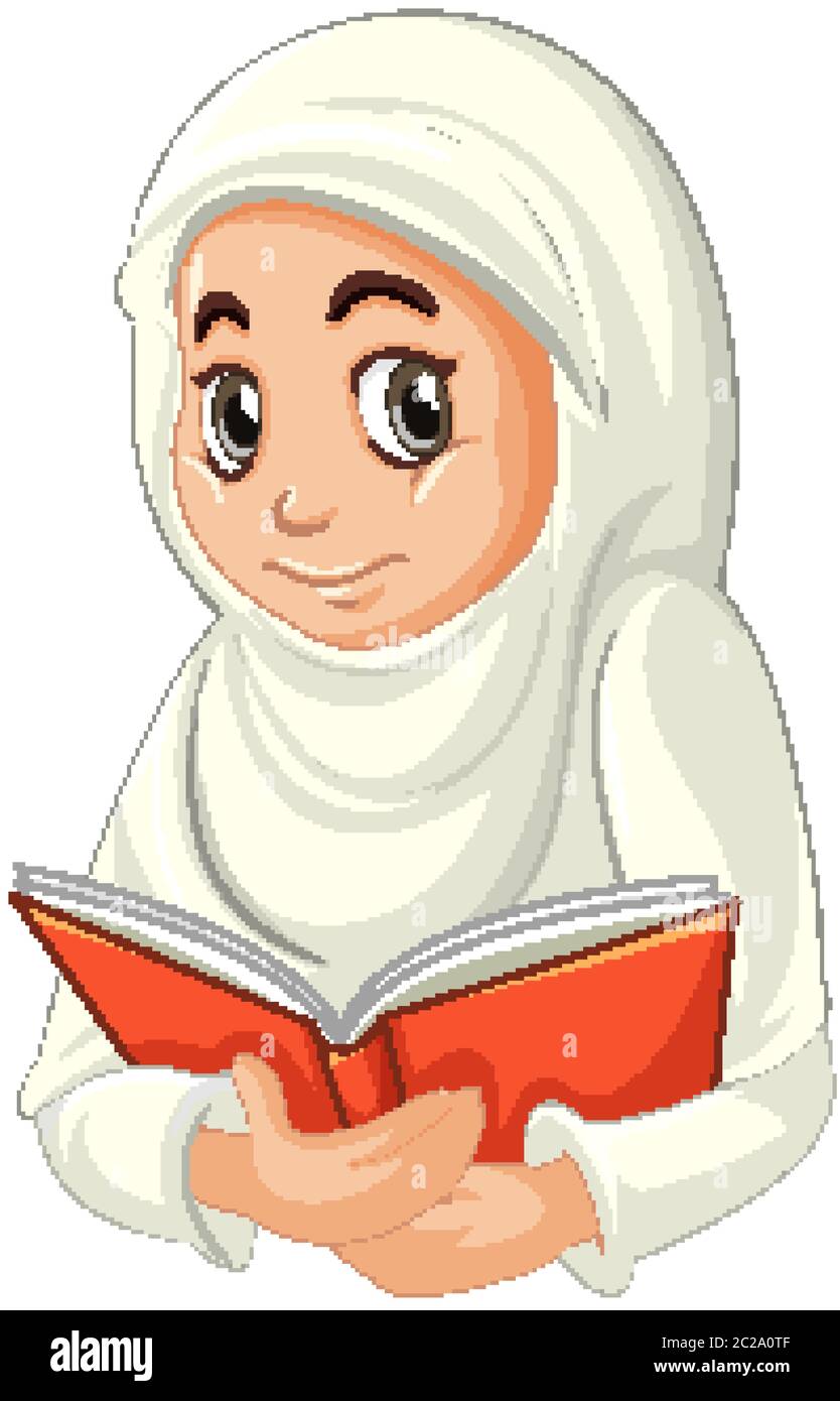 arab girl clipart book