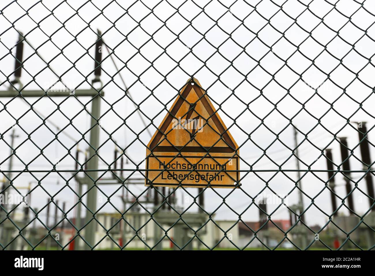 High voltage danger to life Stock Photo