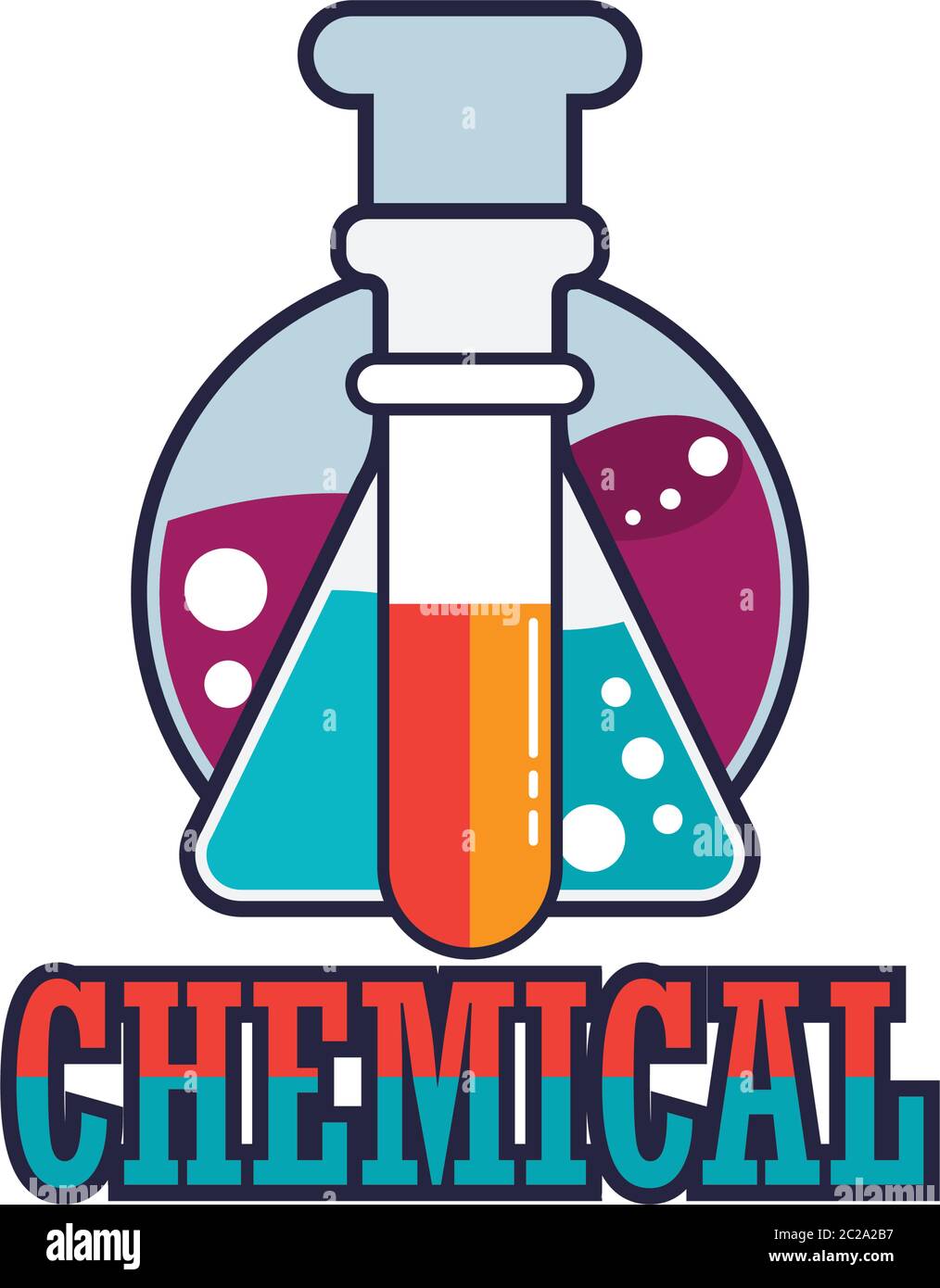 chemical logo for science or research, vector illustration Stock Vector  Image & Art - Alamy