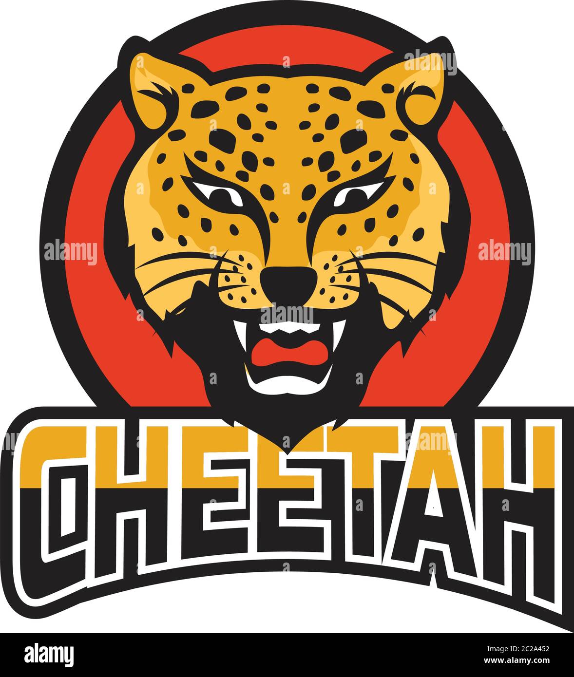cheetah logo design vector. with the style of technology. Stock Vector