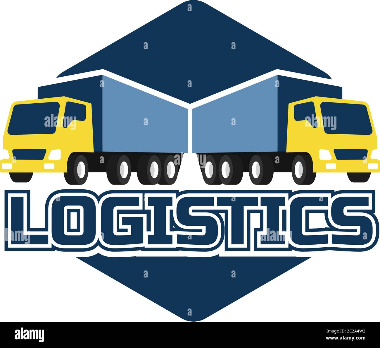 shipping logistics logo, vector illustration Stock Vector