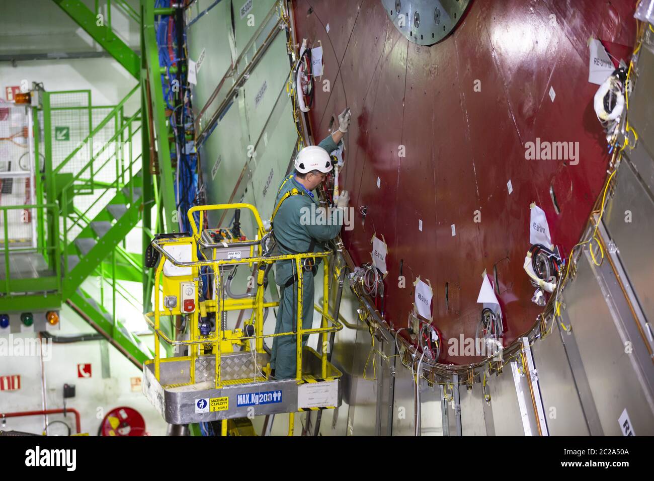 The Large Hadron Collider in CERN Stock Photo