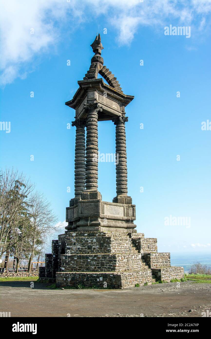 Monument built in memory of Vercingétorix, Gergovie, Département Puy de Dôme, Auvergne-Rhone-Alpes, France Stock Photo