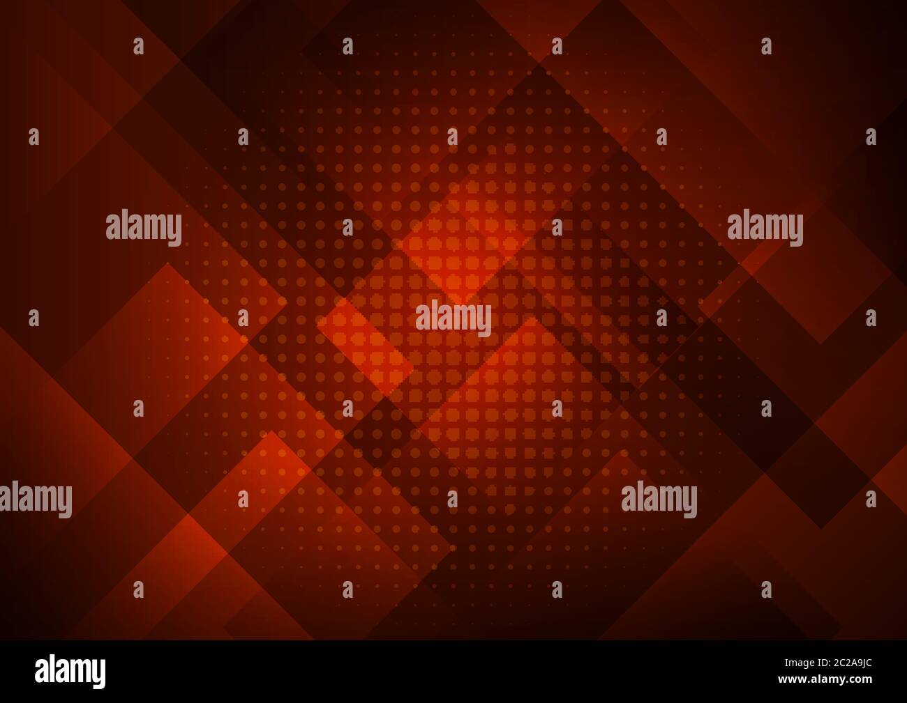 Abstract red background with geometric square shapes layer in ...