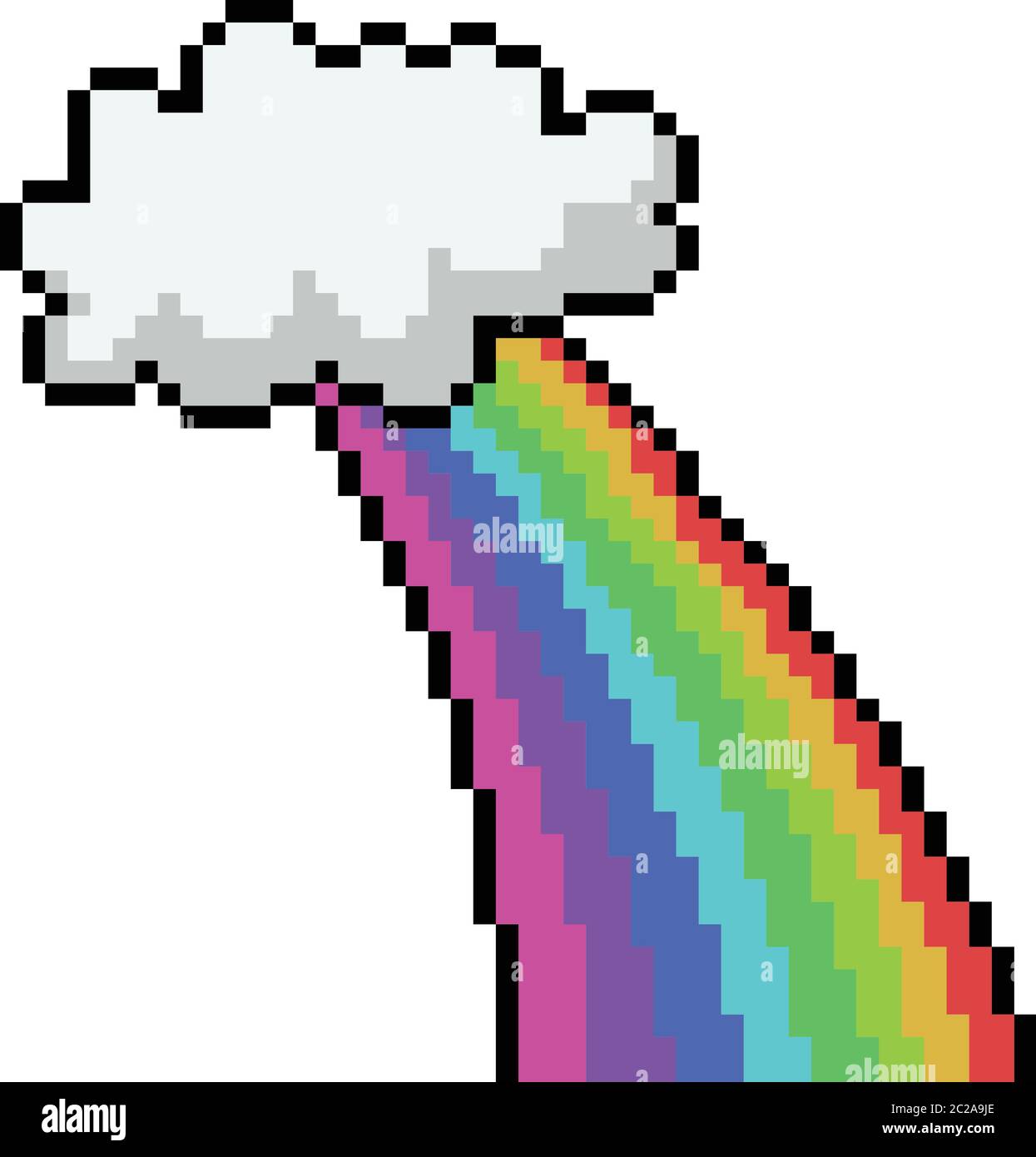 Rainbow cloud Pixel Art