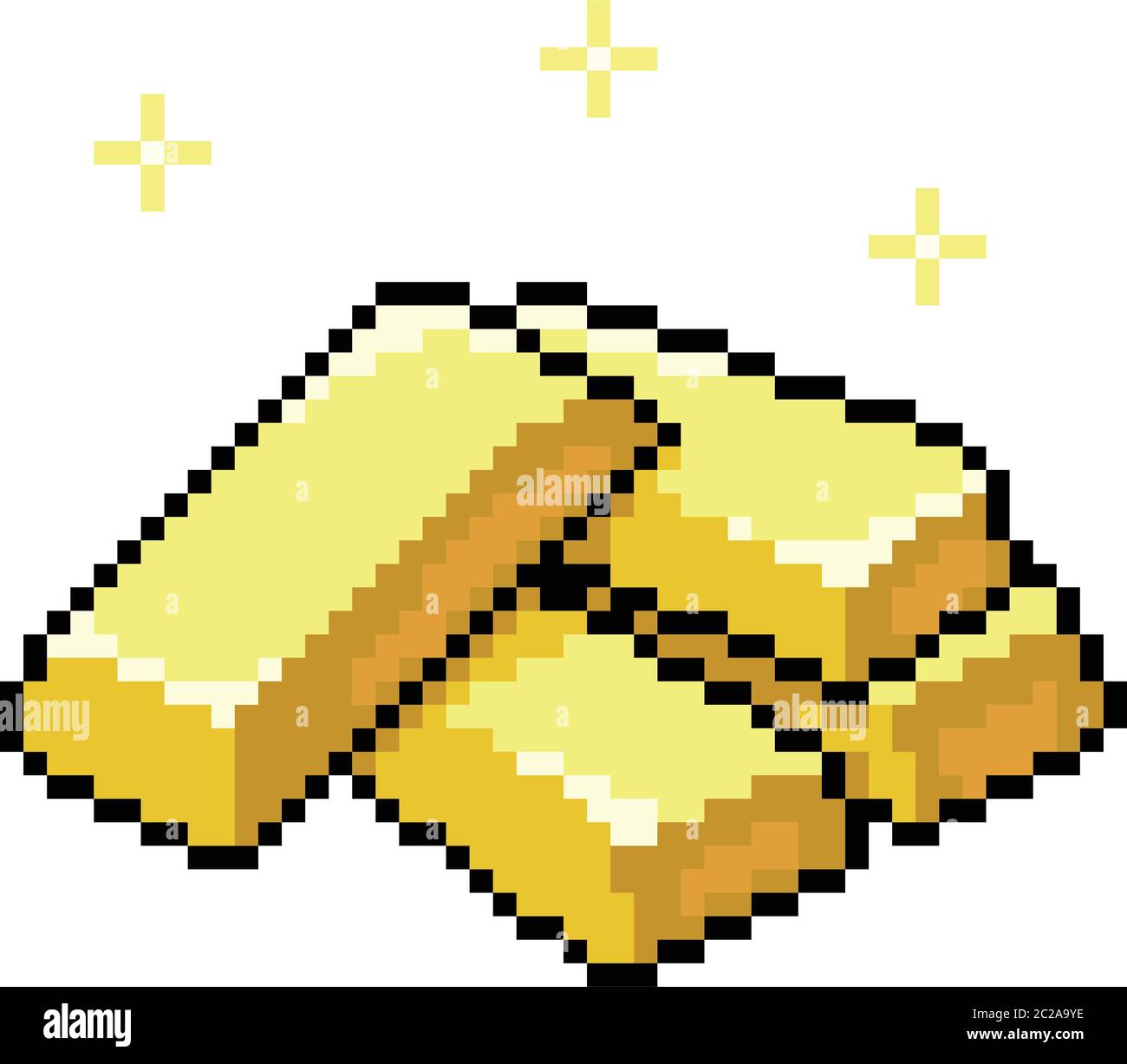 vector pixel art gold stick isolated cartoon Stock Vector Image &amp; Art ...