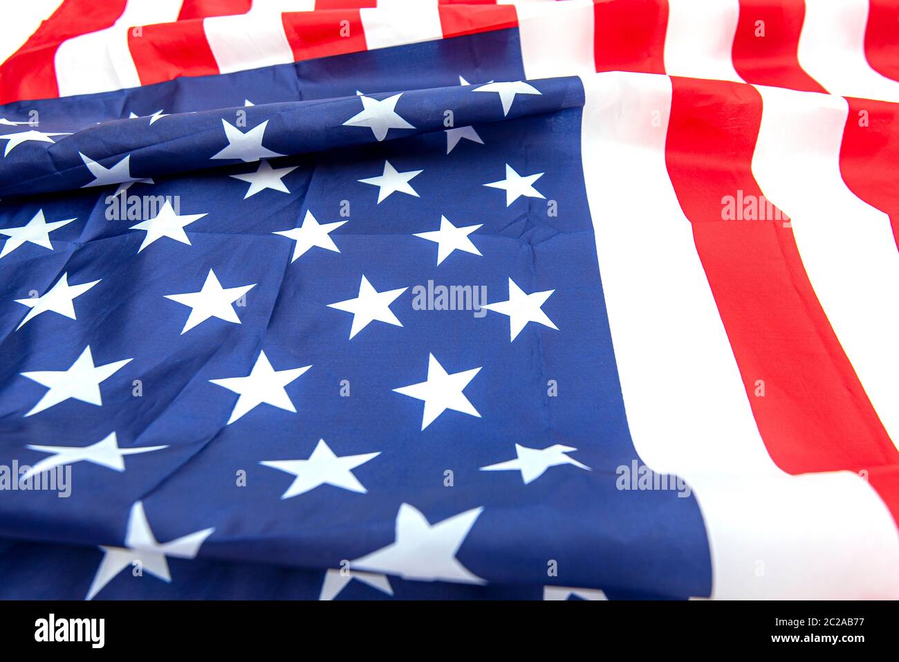 USA fabric flag, texture or background American flag Stock Photo