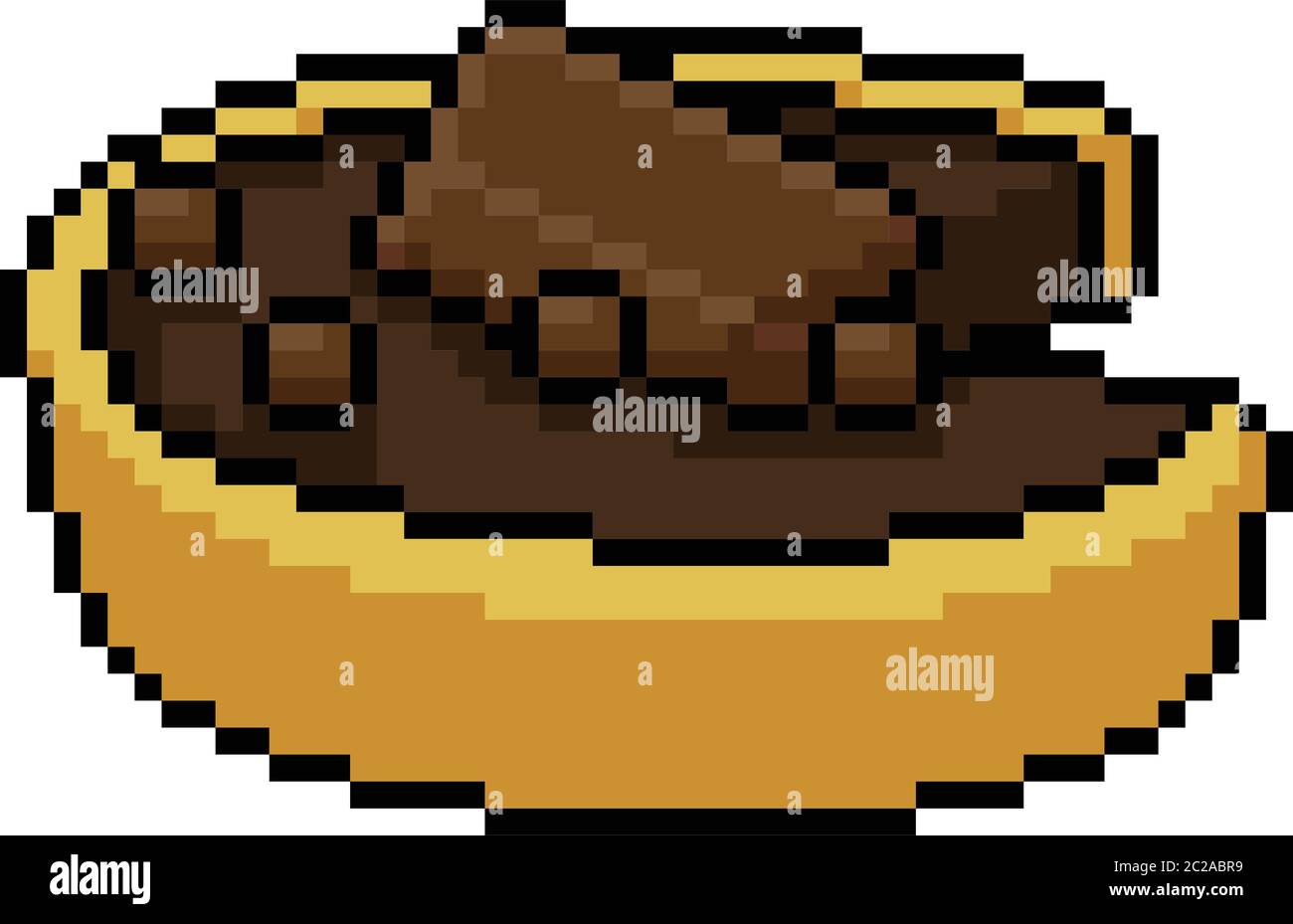 Vector Pixel Art Fancy Cake Snack Isolated Cartoon Stock Vector Image Art Alamy