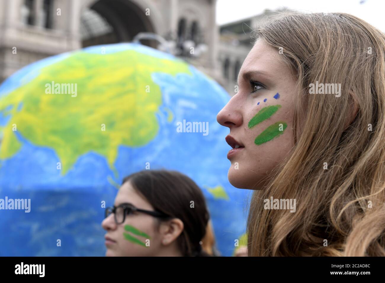 Students's strike 'Fridays for Future'; international strike against the global warming, in Milan. Stock Photo
