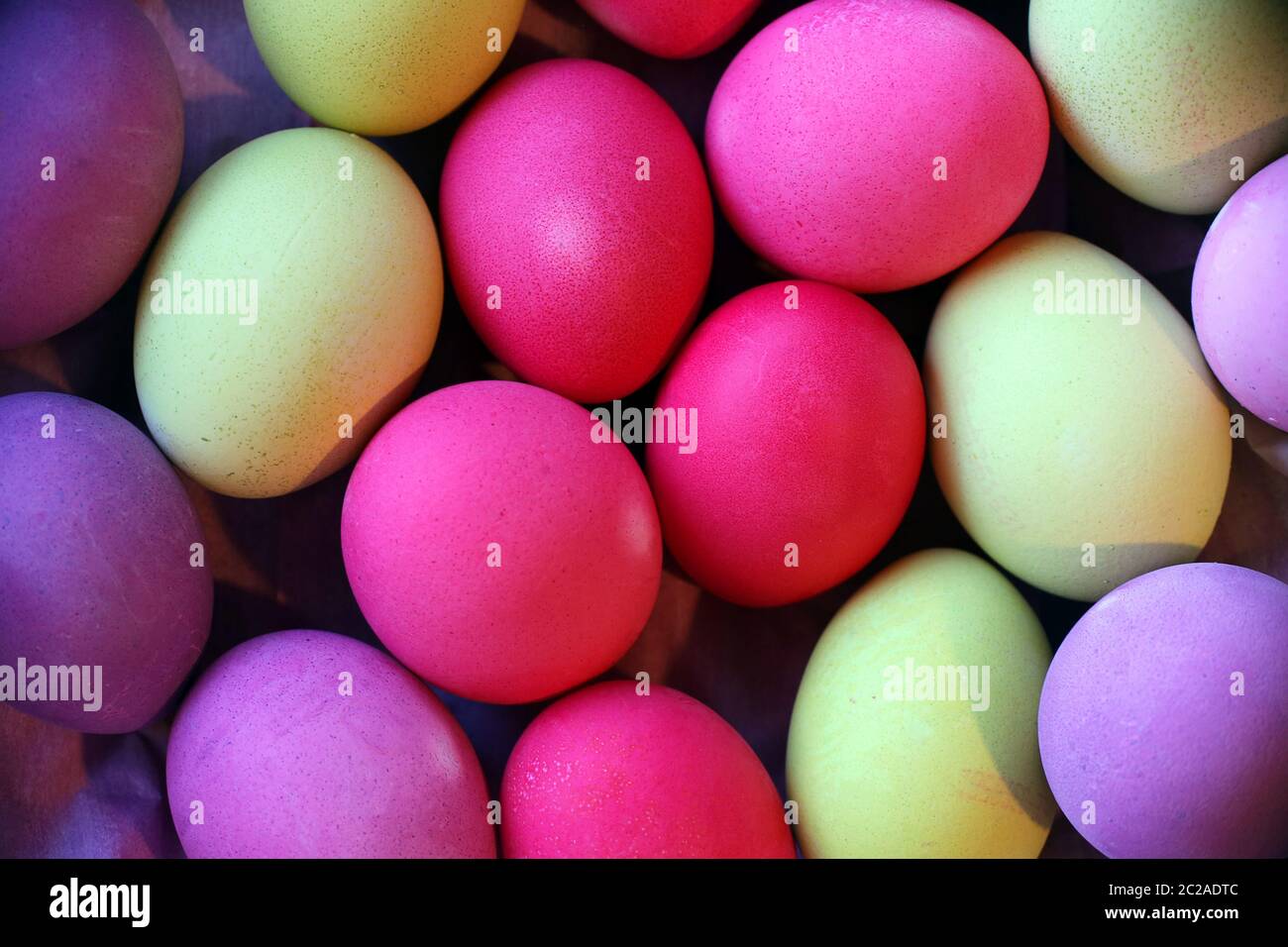 Self-coloured Easter eggs Stock Photo