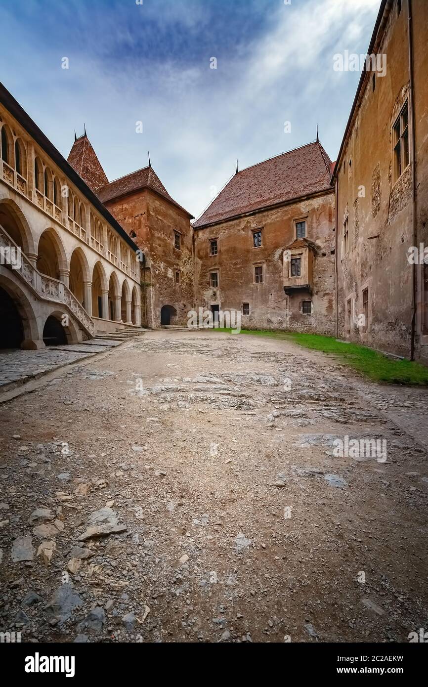 Inner Courtyard of the Castle Stock Photo
