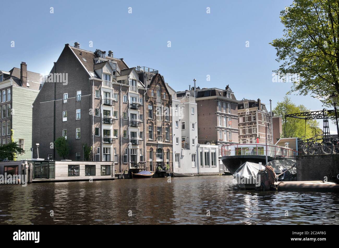 Gracht (canal) in Amsterdam Stock Photo